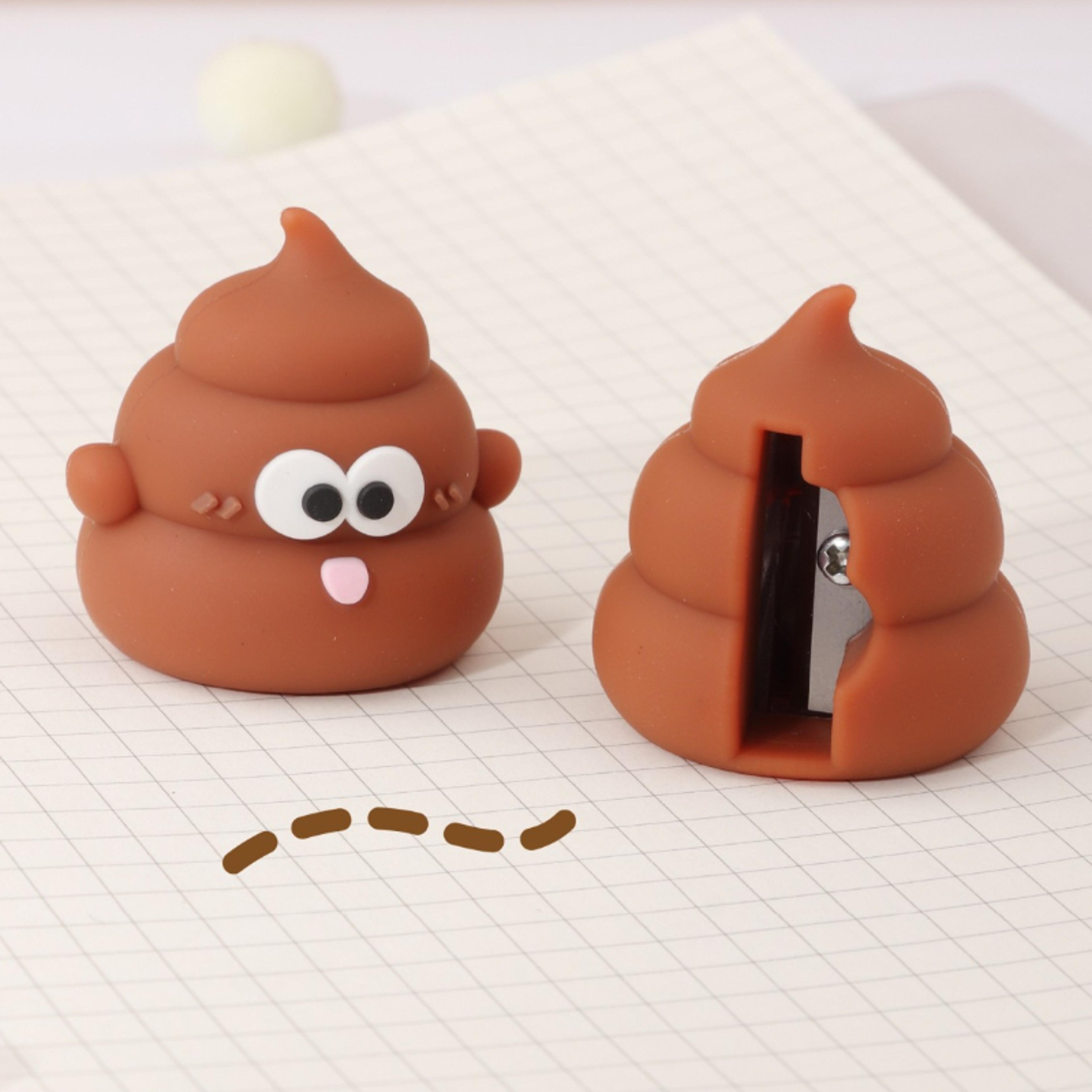 cute poop pencil sharpener for kids mini creative school supply gift