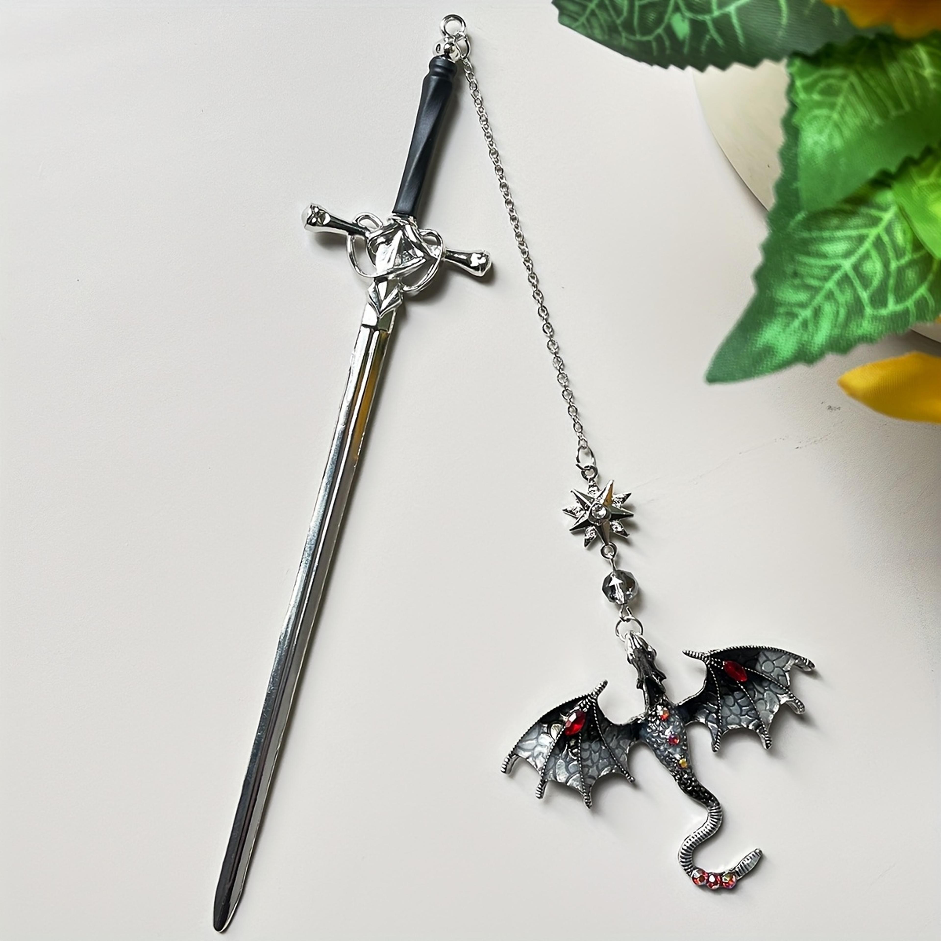 medieval dragon sword bookmark fantasy alloy book lover gift