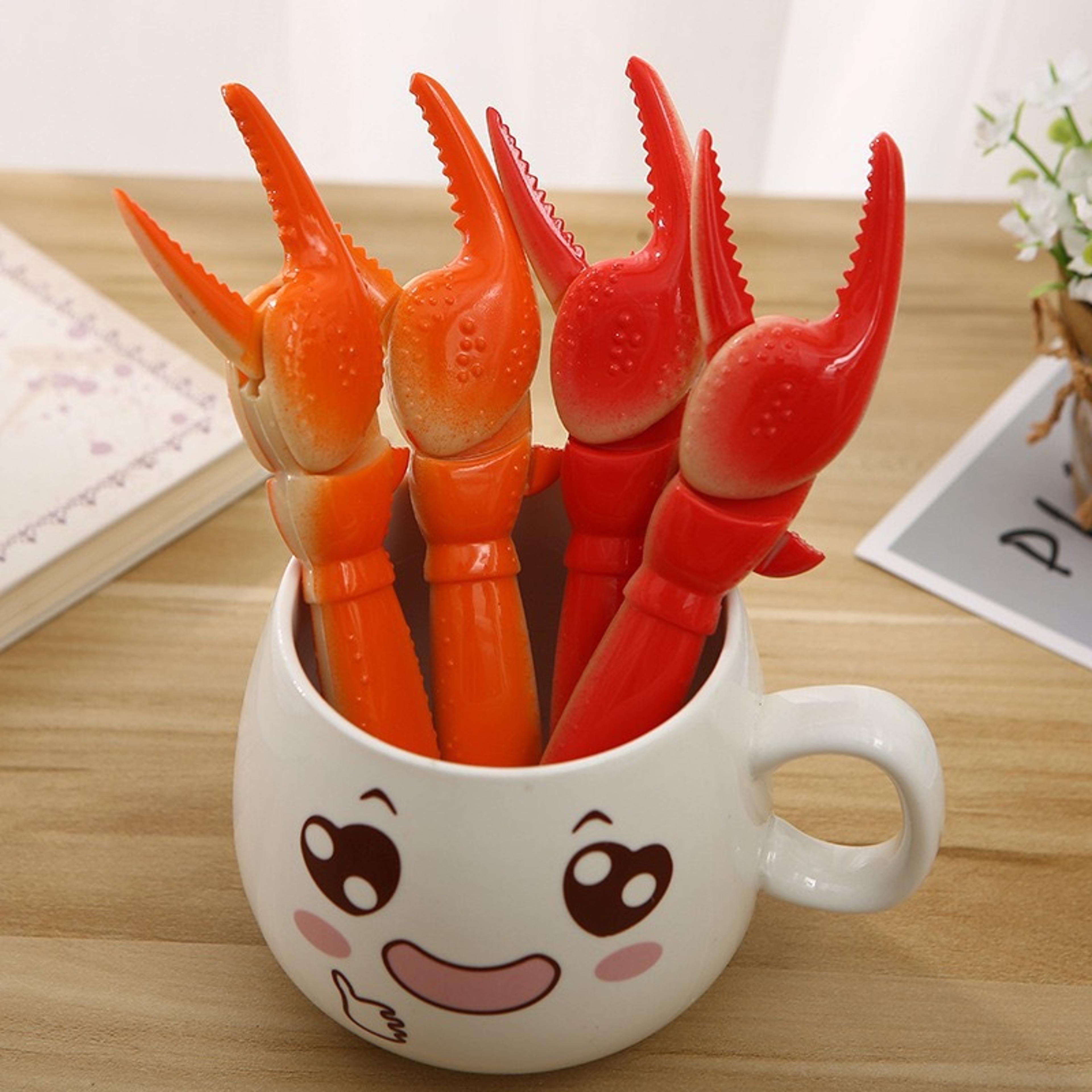 creative crab claw pen fun clip ballpoint pen for kids students and cute stationery lovers
