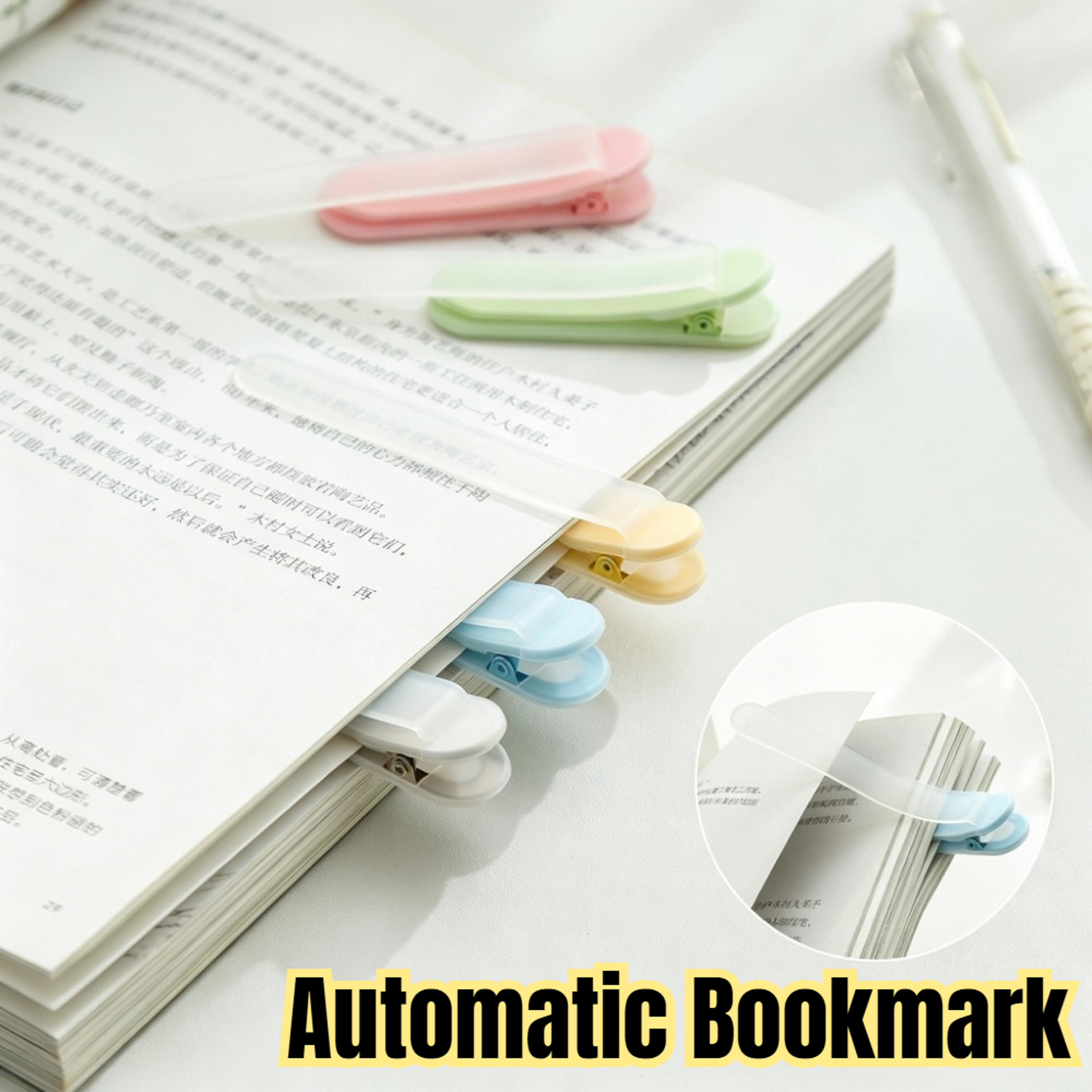 colorful silicone automatic bookmark clip and page holder