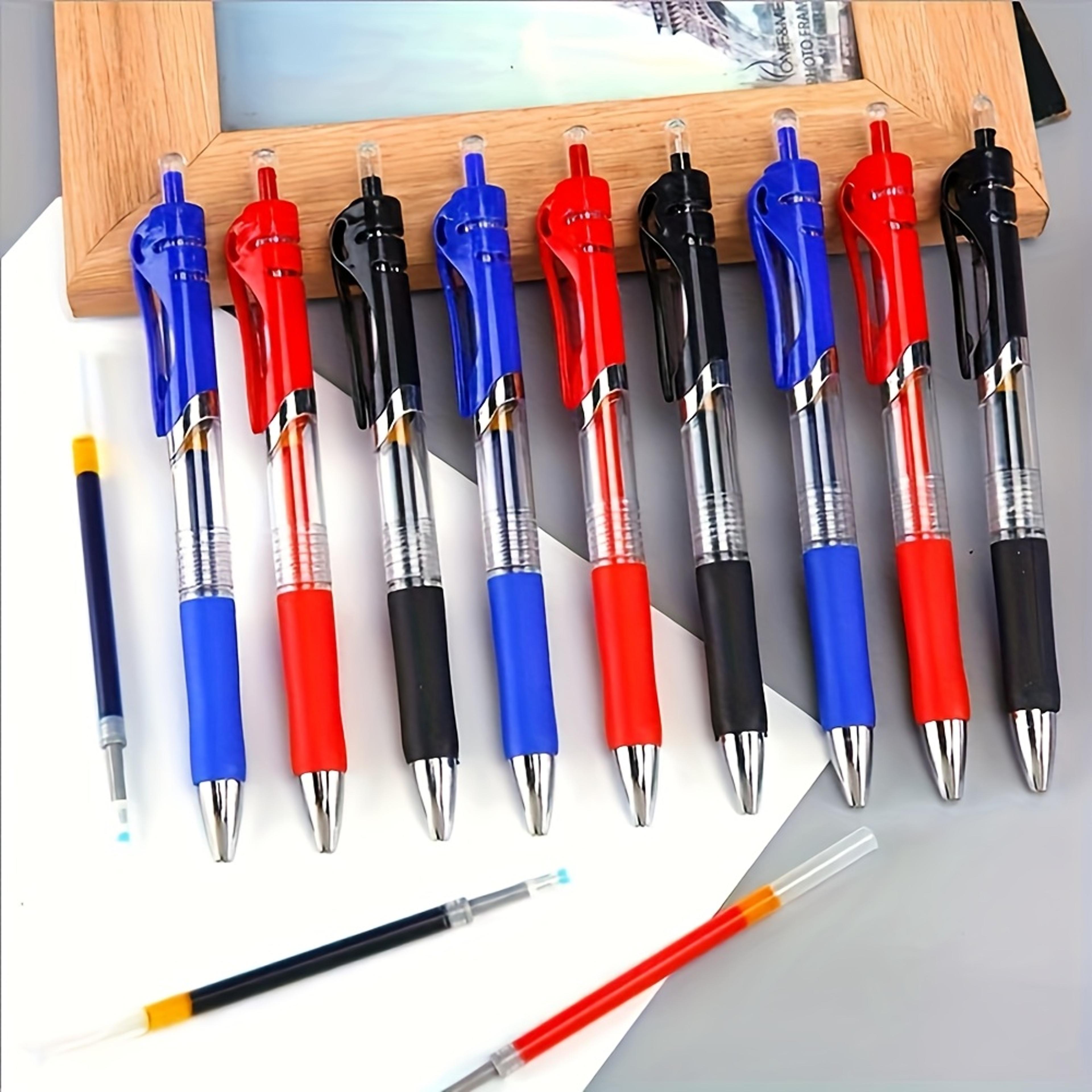 ten piece retractable gel pens for smooth writing