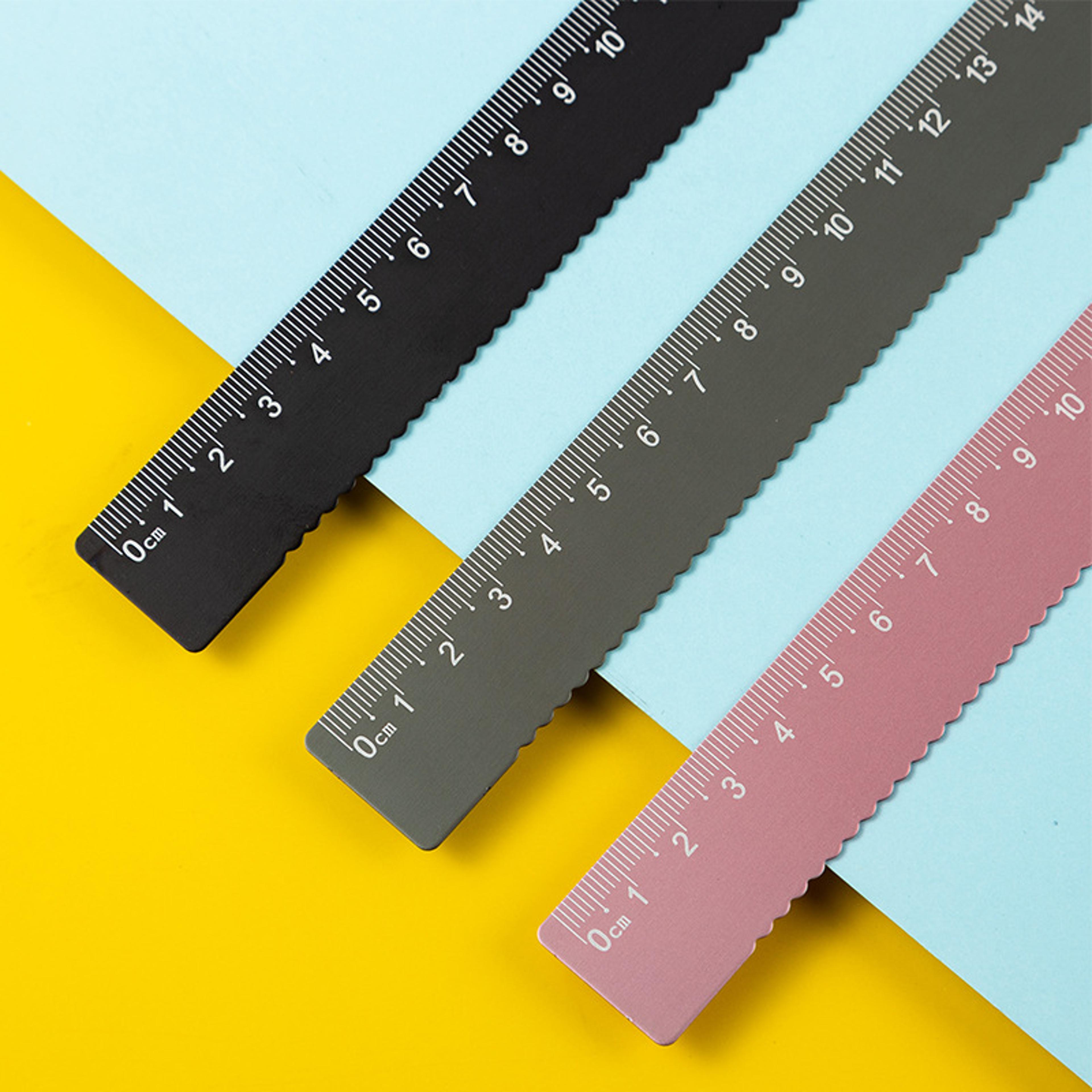 wavy edge aluminum ruler for measuring and creative drawing