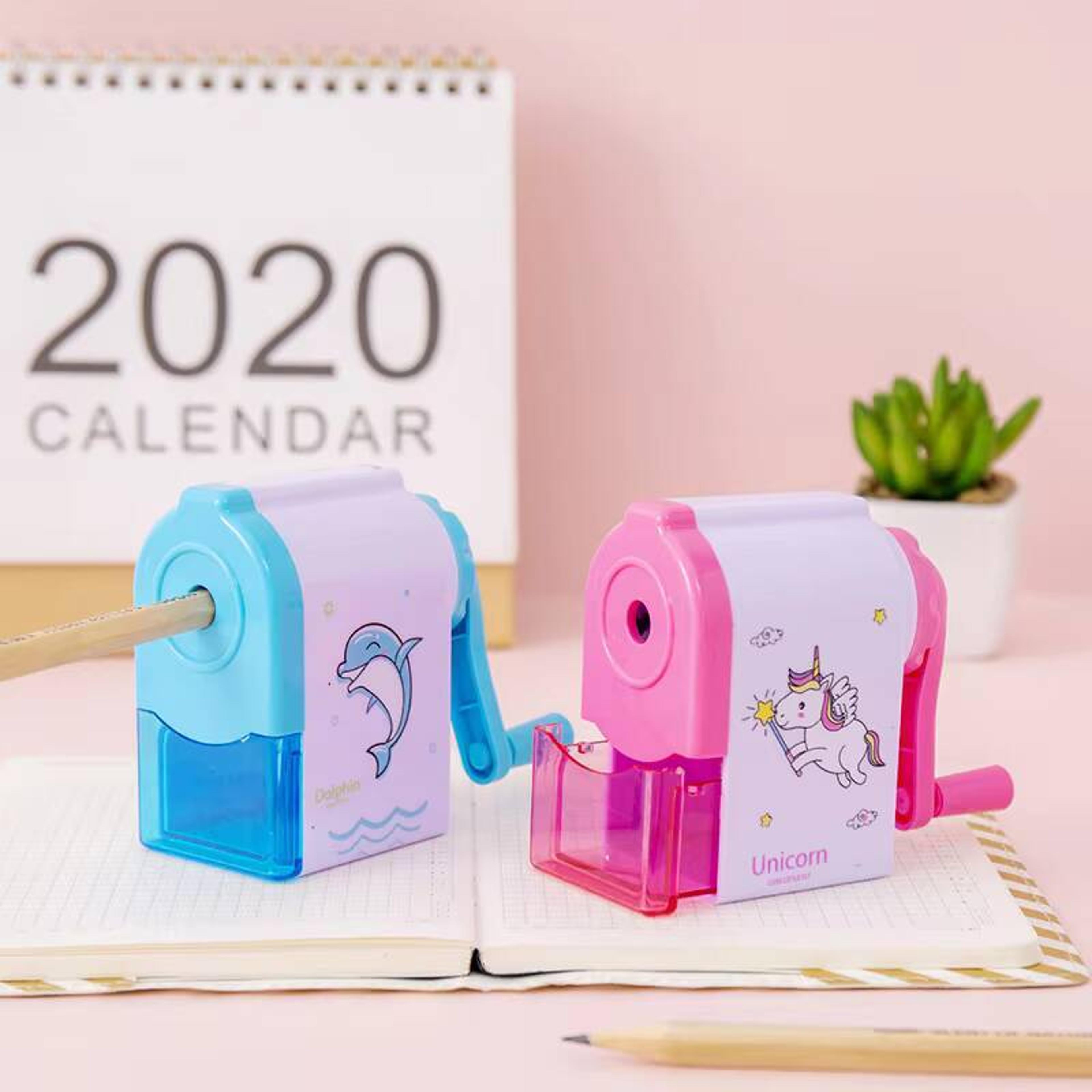 cute unicorn dolphin mechanical pencil sharpener creative stationery for school office