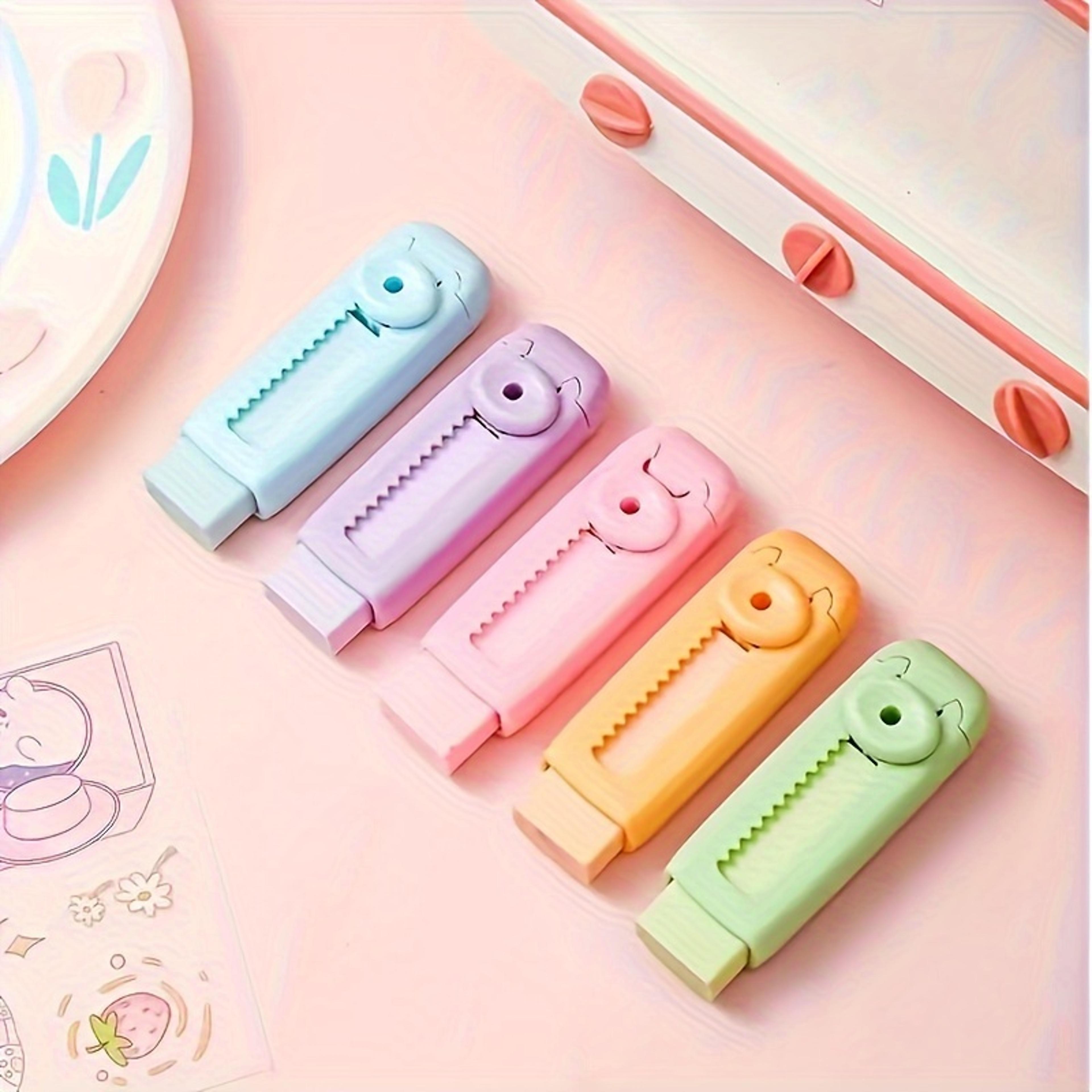 push pull eraser pen creative labor saving pencil eraser for students drawing and office use