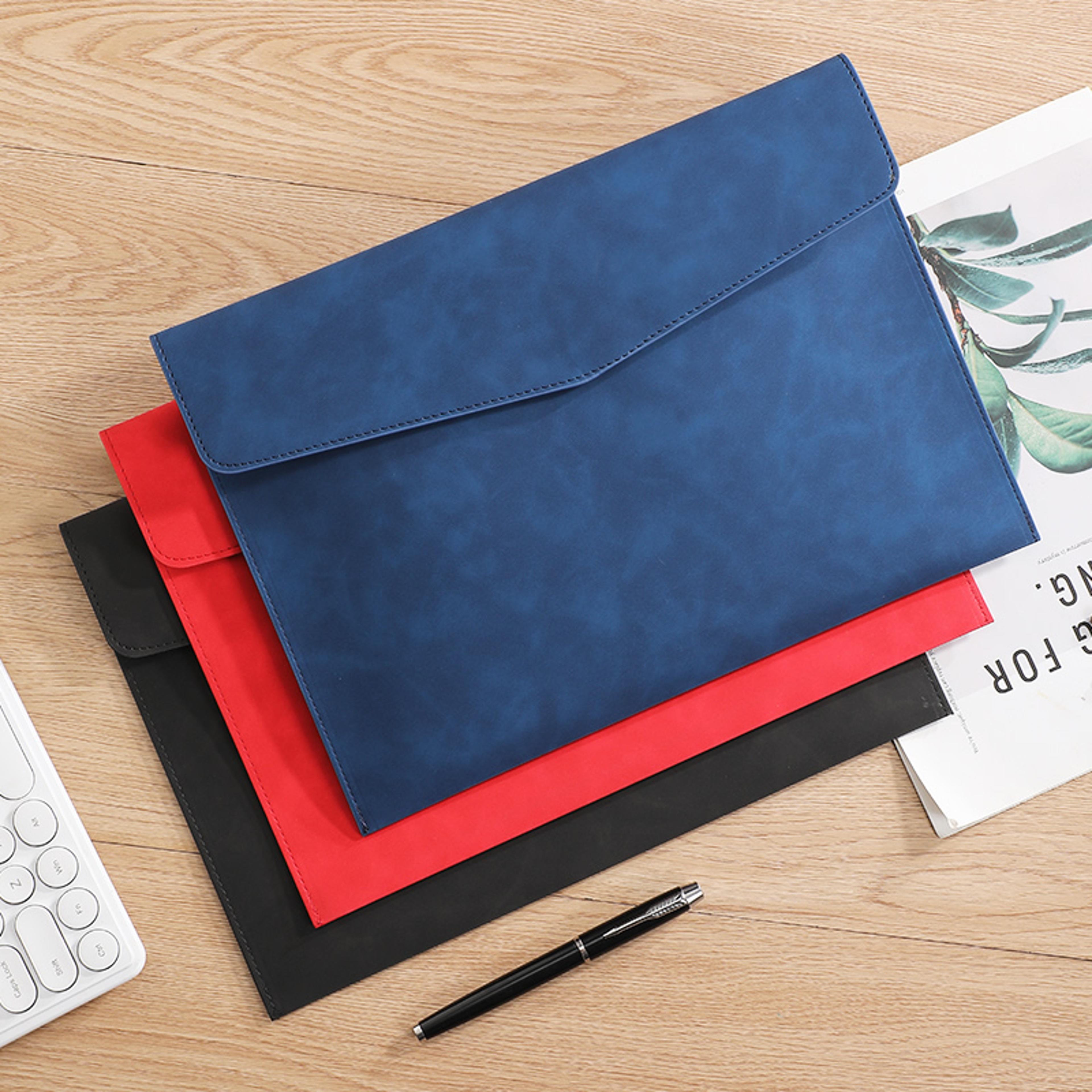 premium pu leather document bag stylish file folder organizer for office travel and daily storage