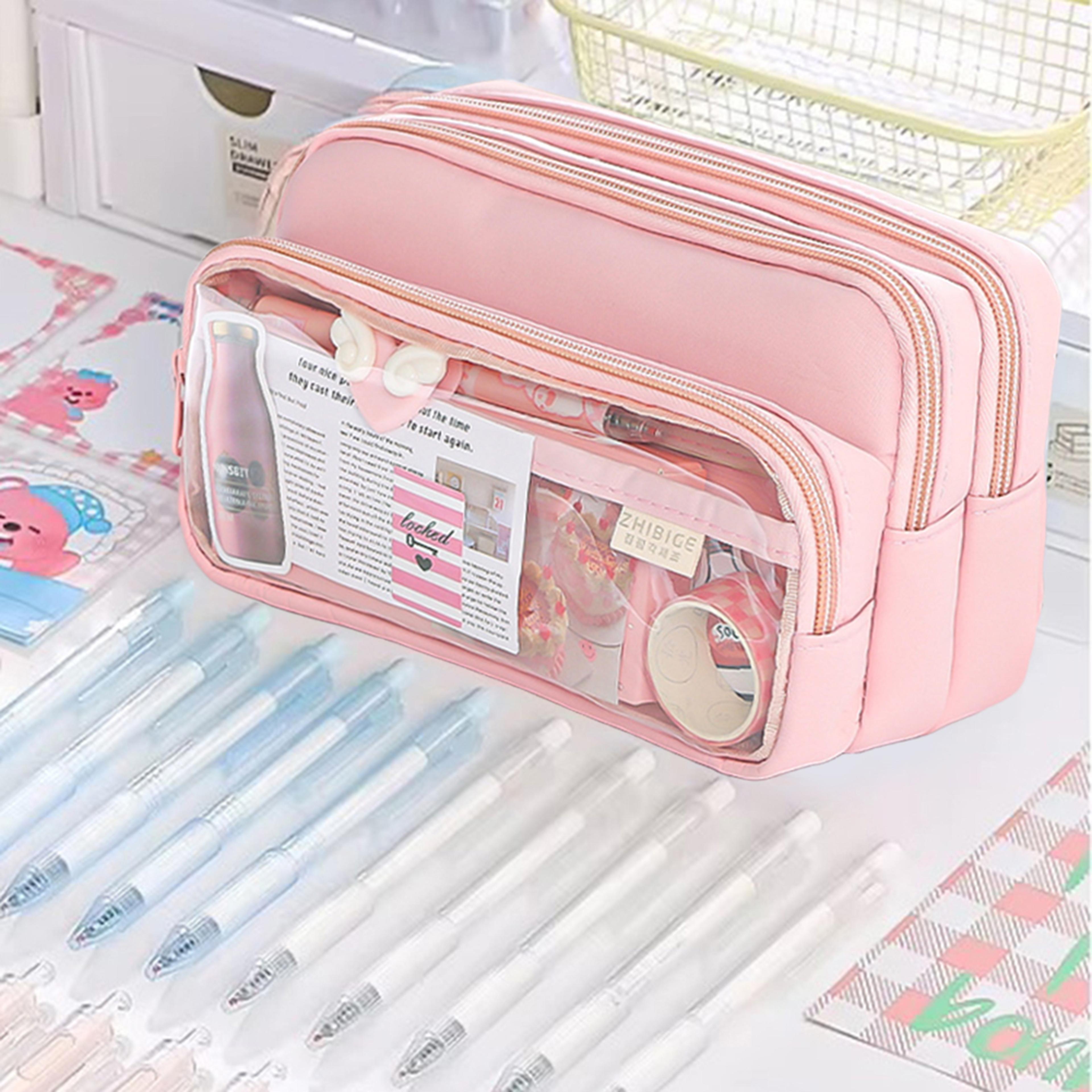 large capacity pencil case for students stylish school supplies organizer
