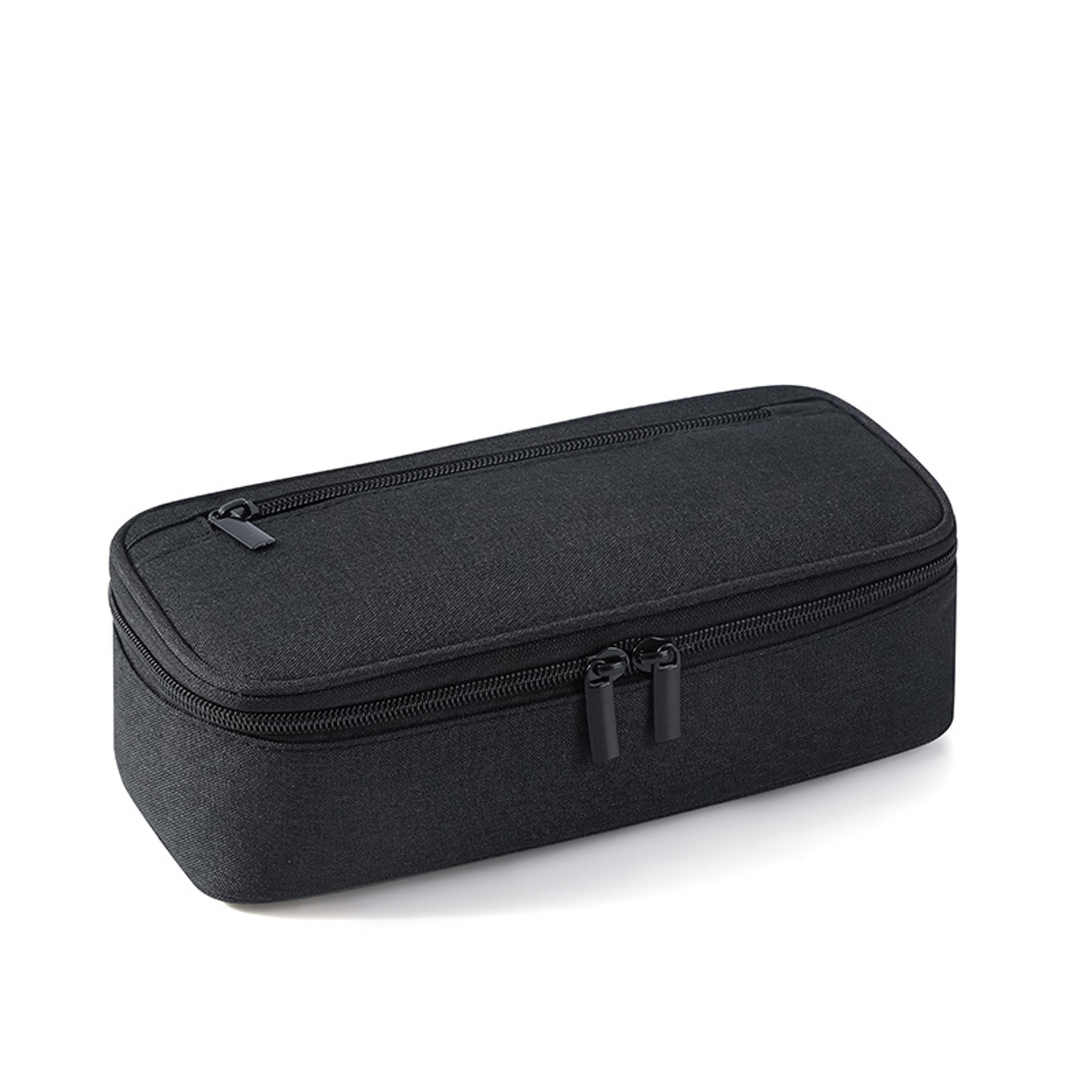 black canvas large capacity pencil case and stationery organizer