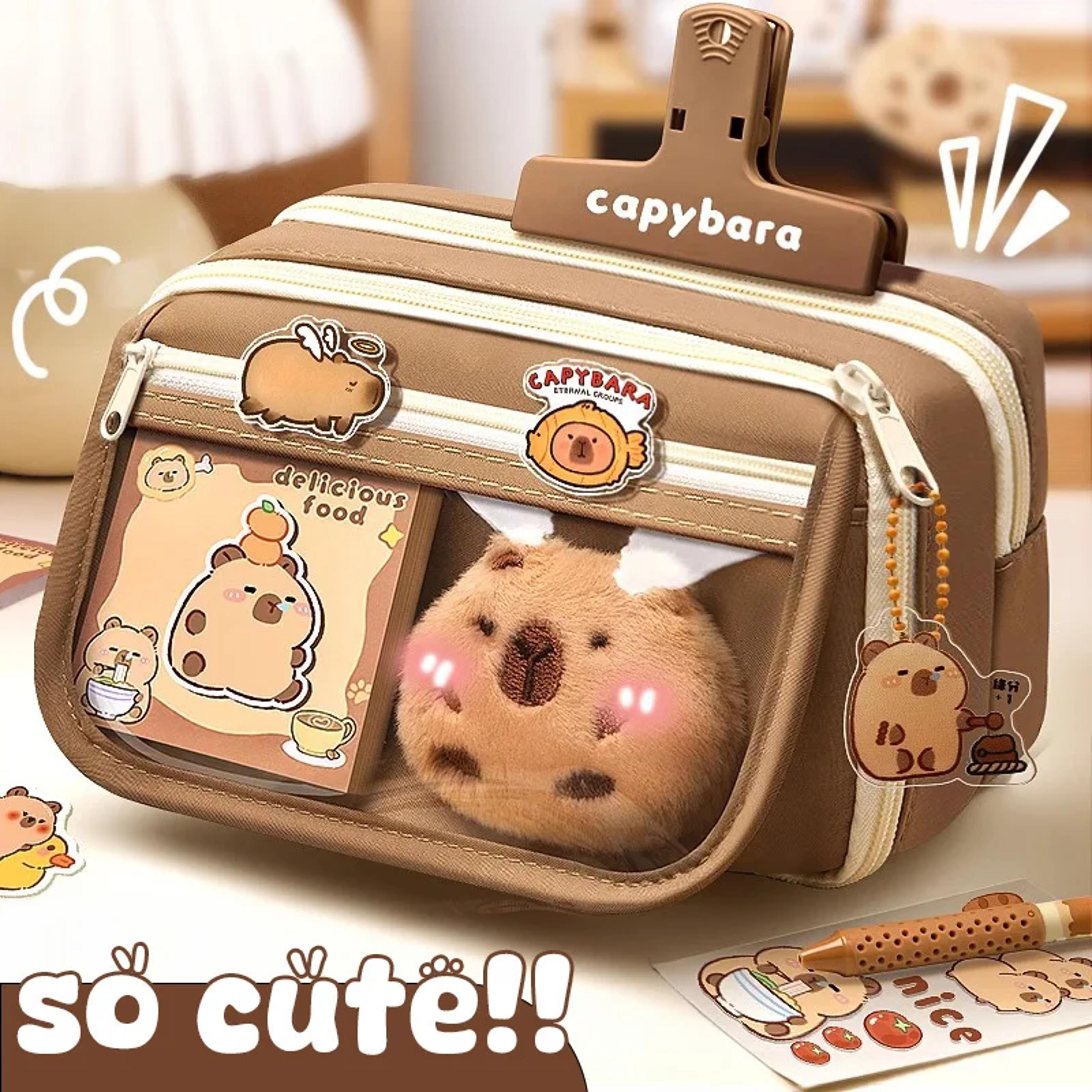 animal fabric pencil case large capacity pen pouch