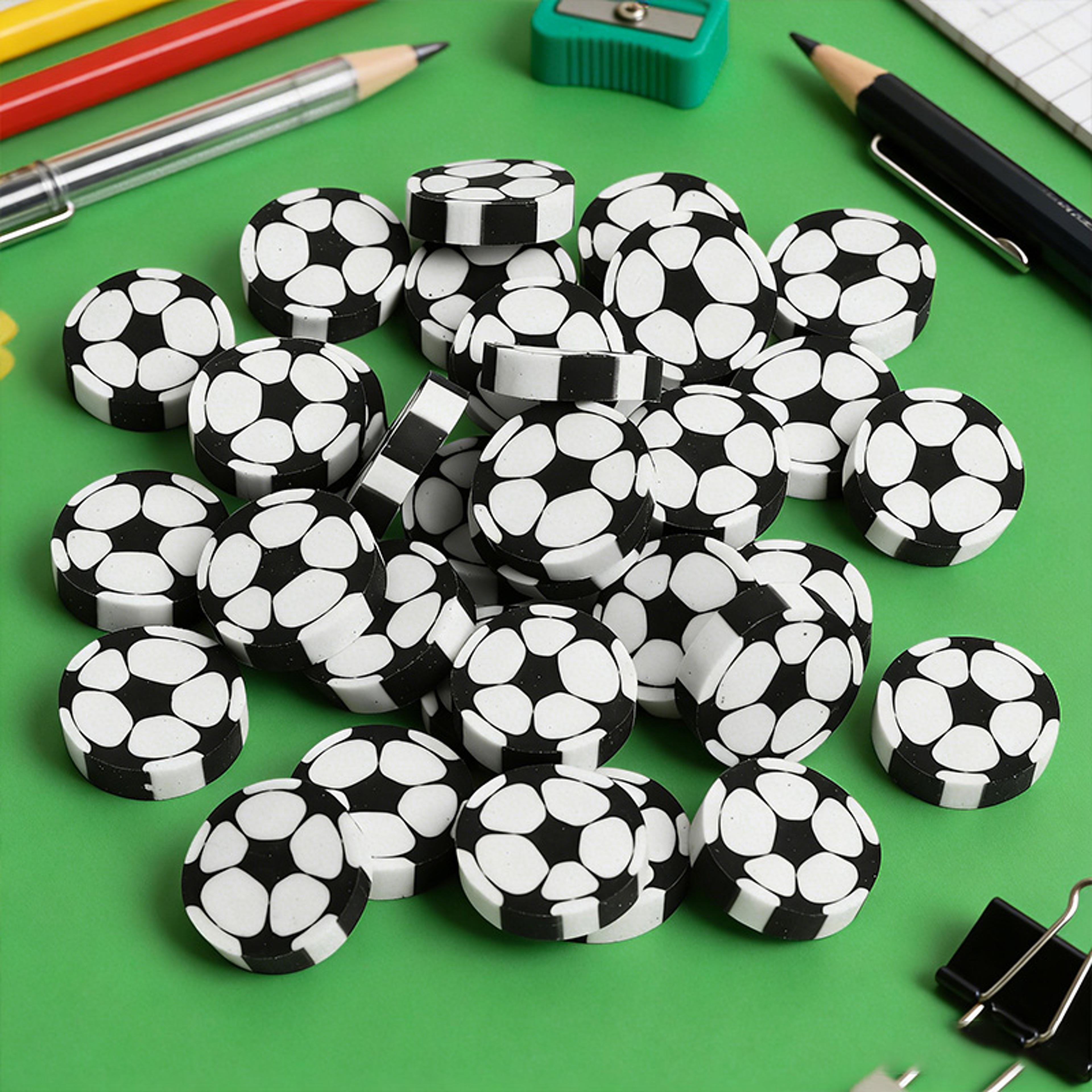 mini football eraser pack cute soccer party favors & school rewards