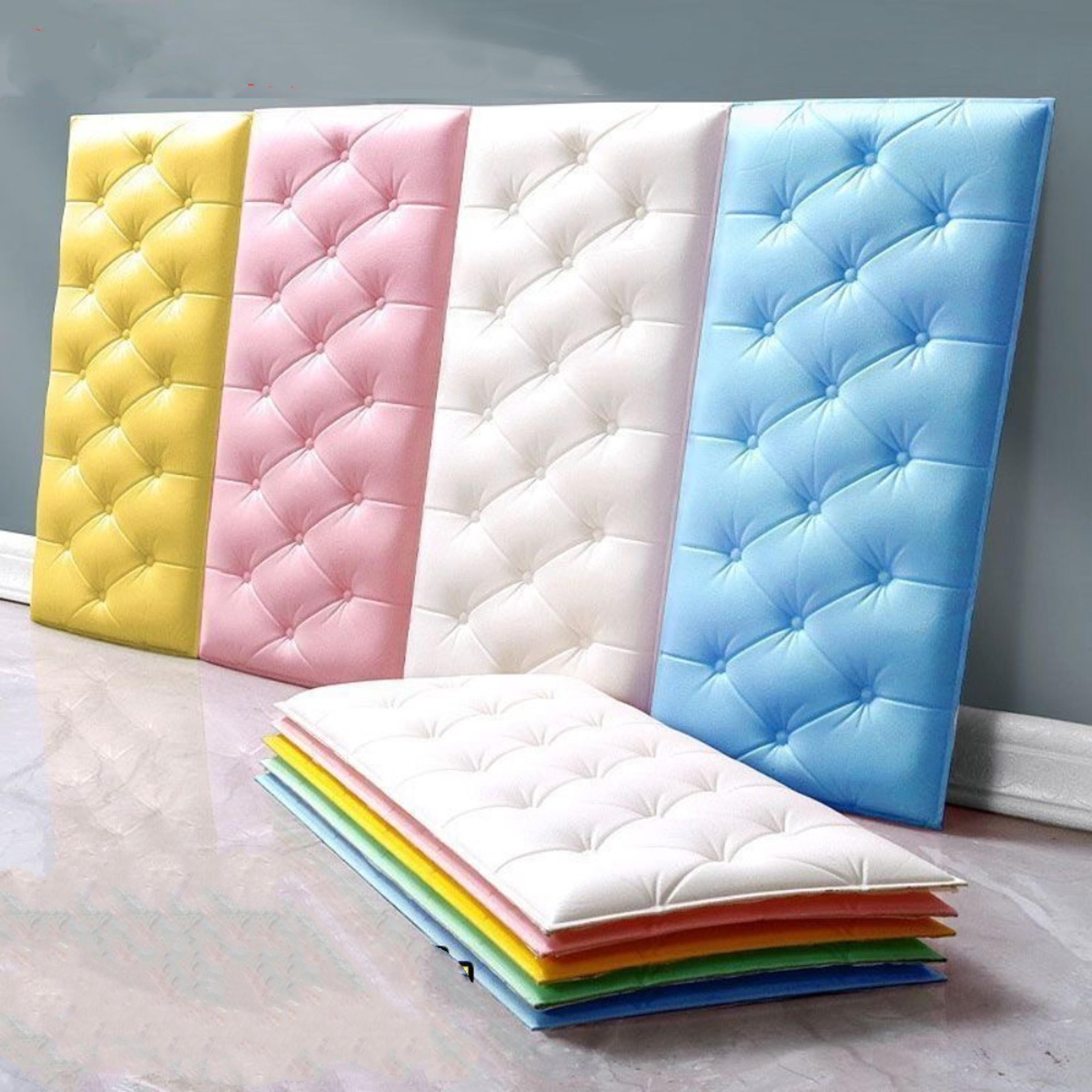 soft cushion wall stickers self adhesive anti collision wallpaper for kids bedroom decor