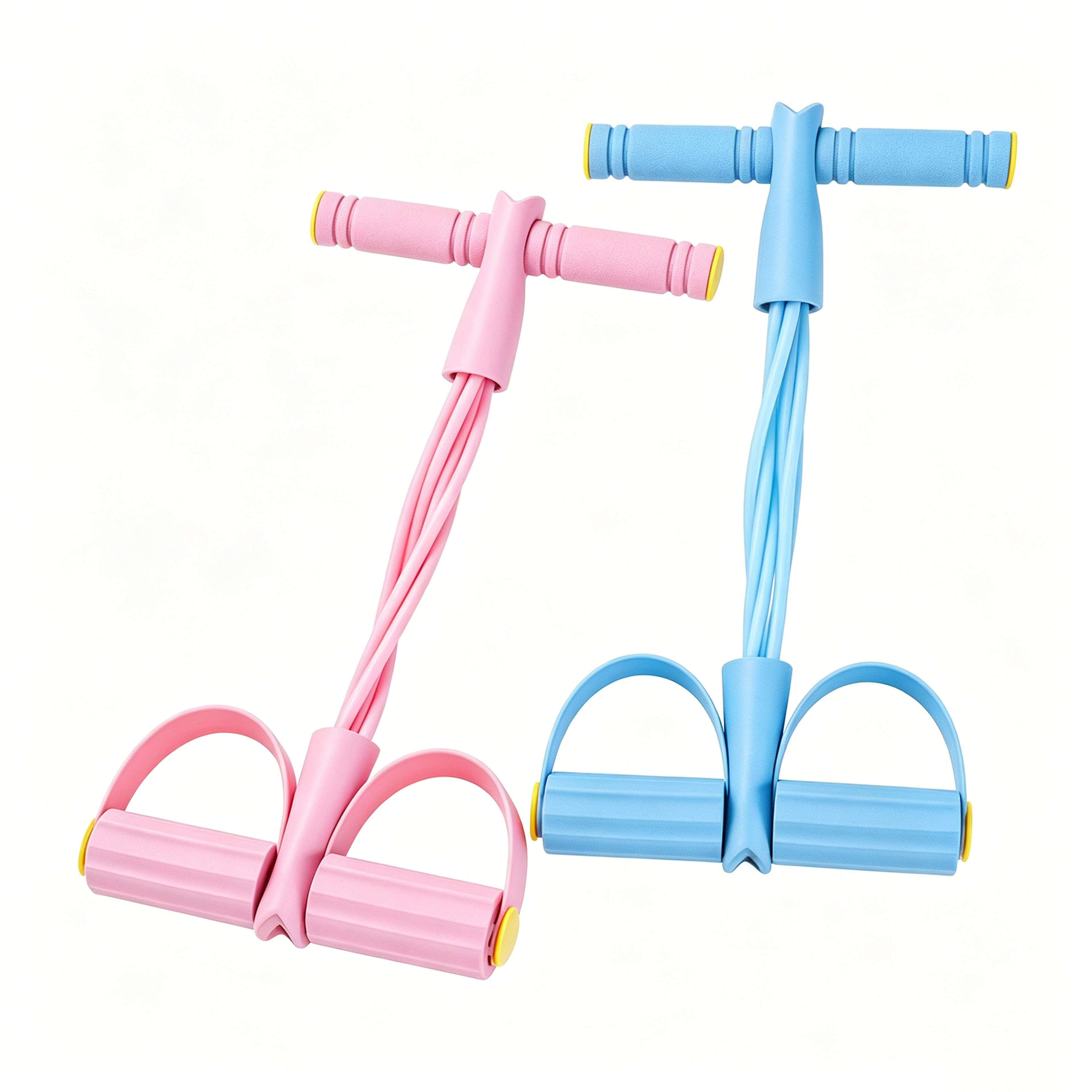 home pedal puller fitness set full body resistance trainer with latex band