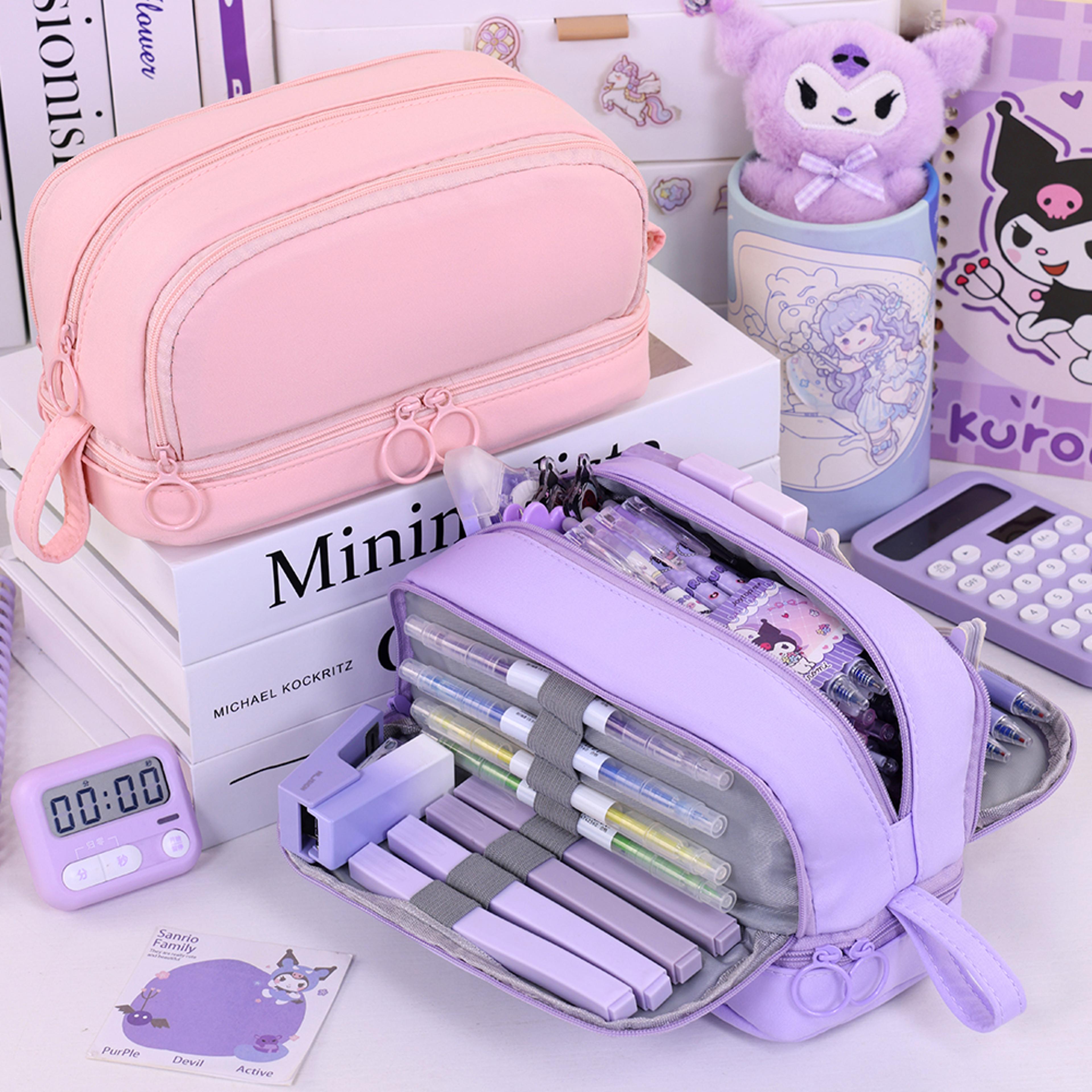 compartment pencil case multi layer school pencil case with divider storage organizer