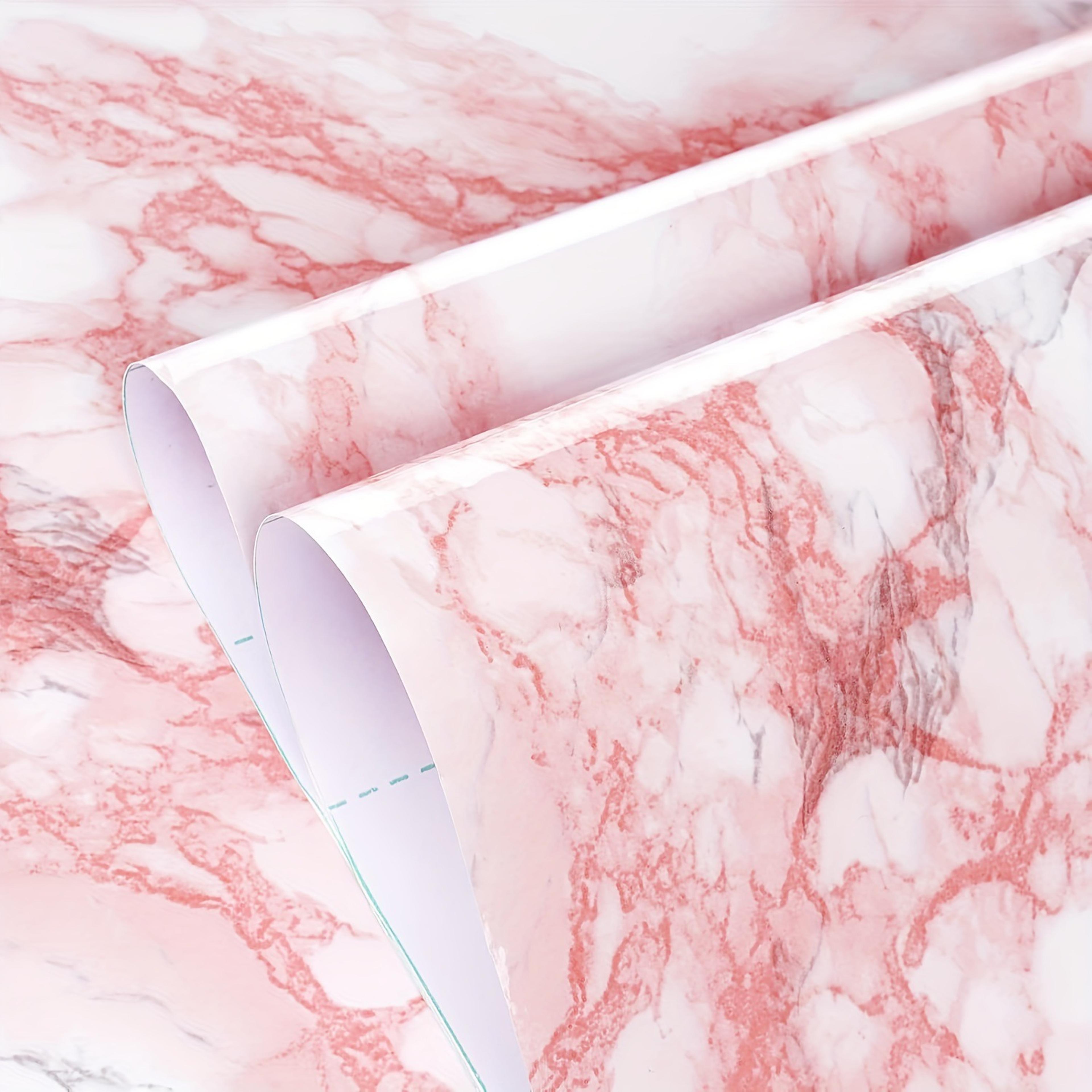 pink marble contact paper waterproof self adhesive wallpaper for desk furniture decoration