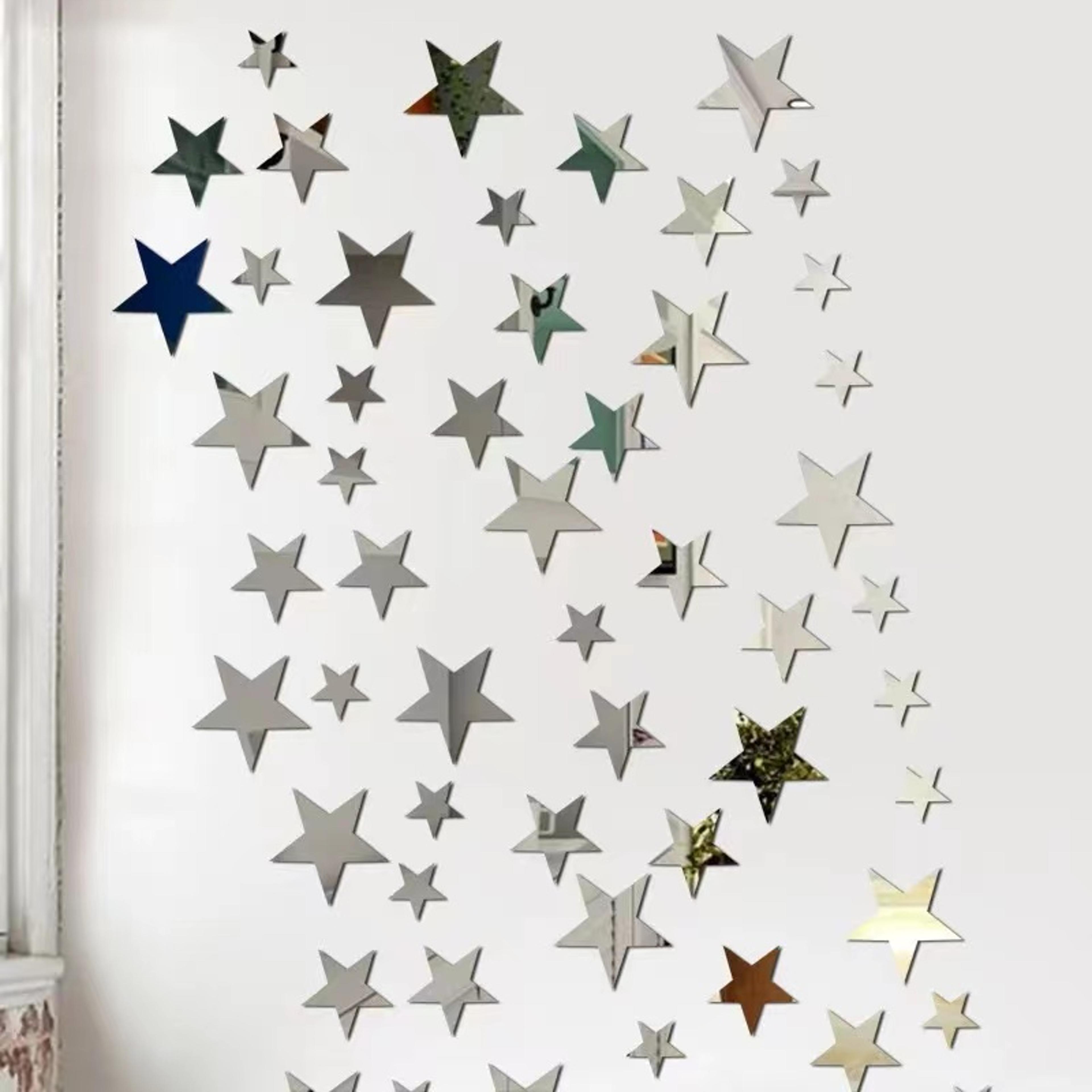 acrylic star mirror wall stickers for kids room decor cute starry wall decals