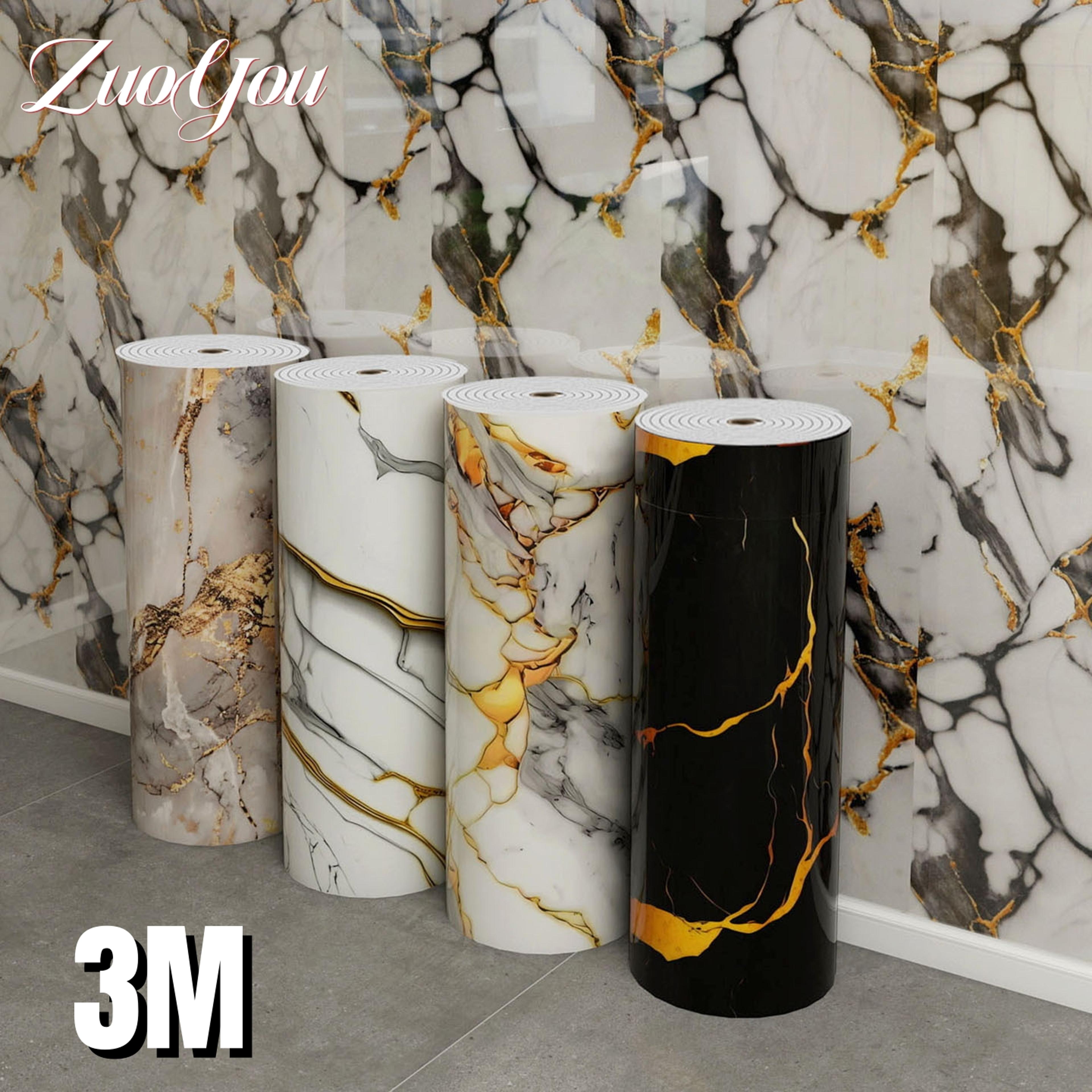 marble peel and stick wall panels waterproof foam wallpaper for home renovation