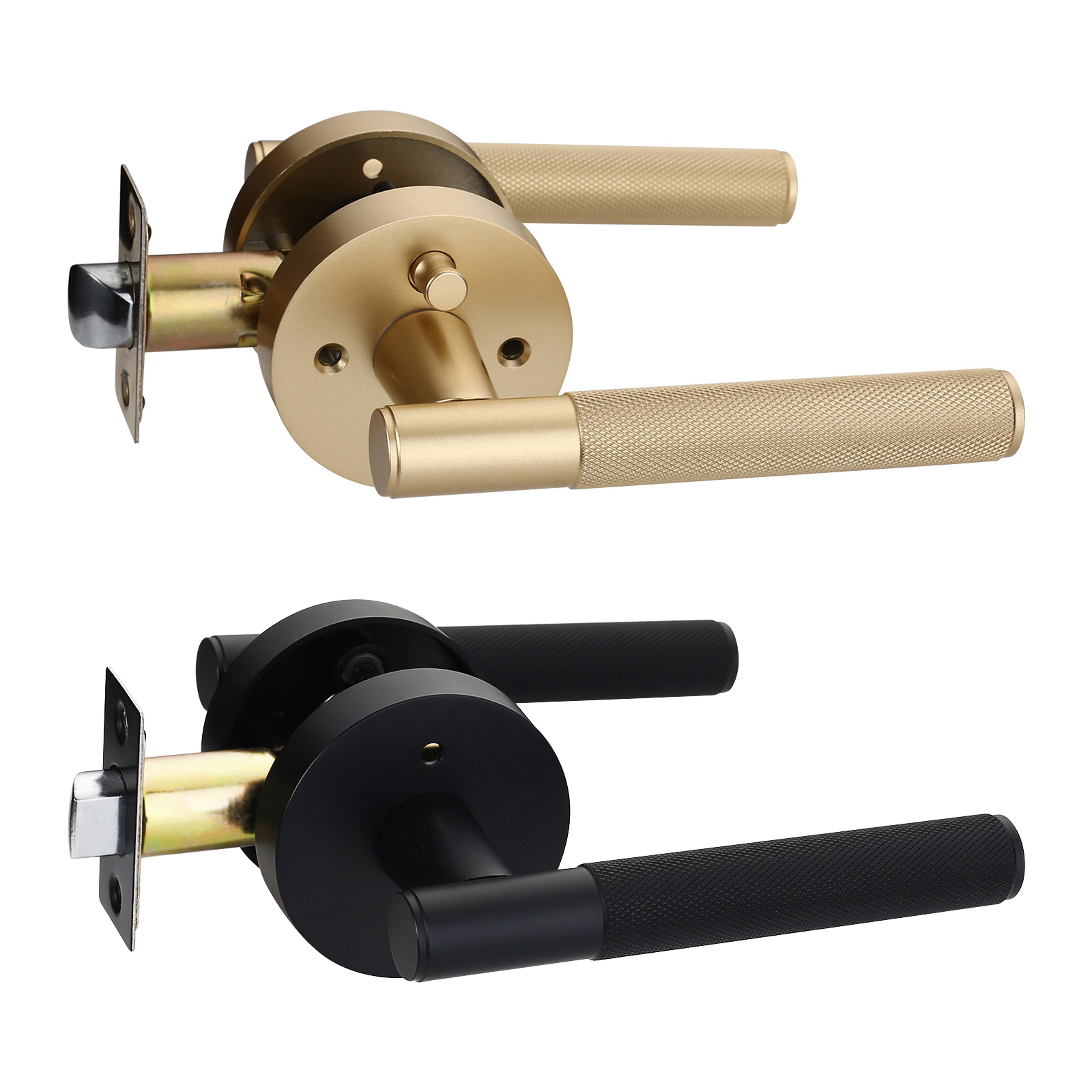 viladepot privacy door handle knurled lever lock keyless bedroom bathroom passage hardware
