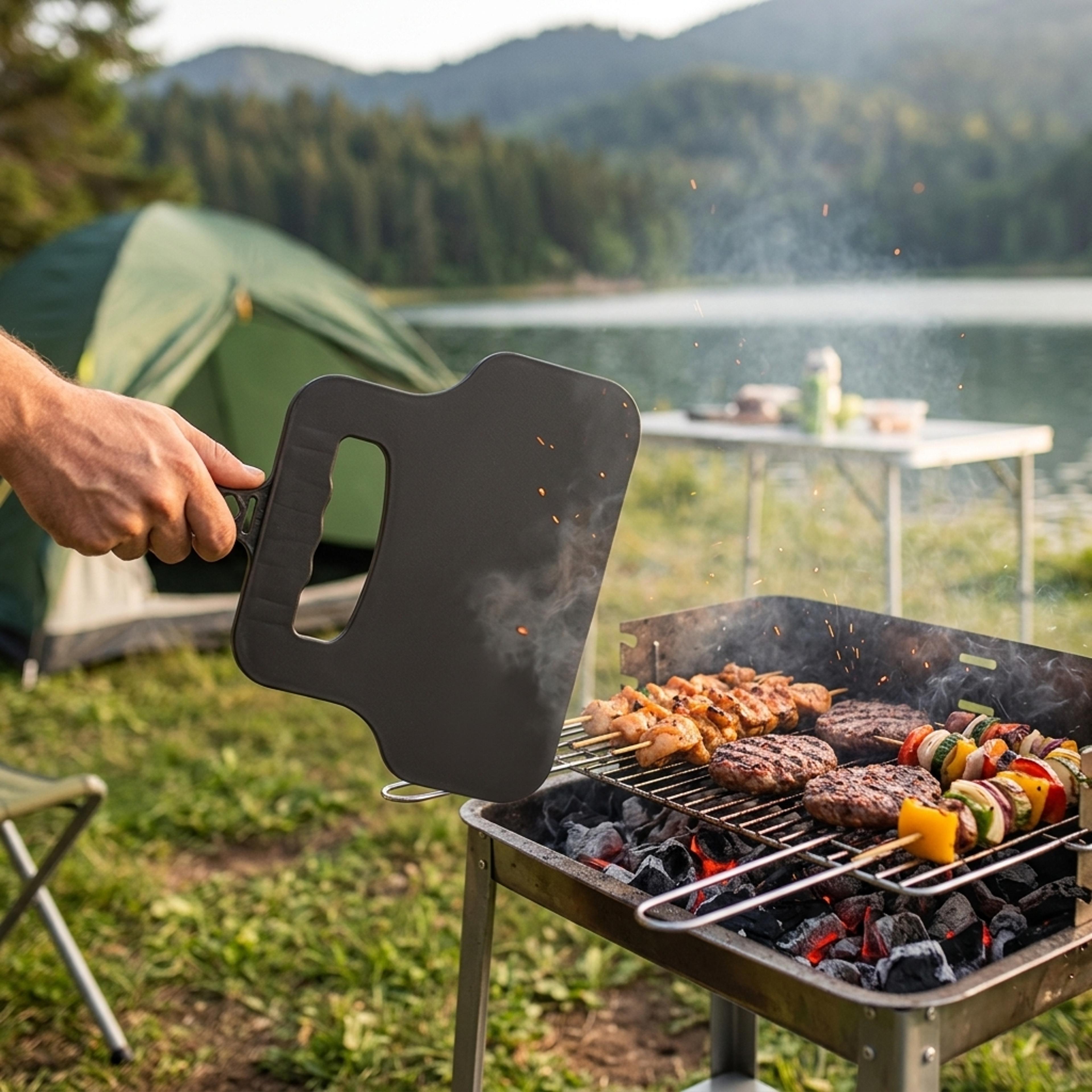 manual bbq fan lightweight handheld grill blower for outdoor cooking and camping