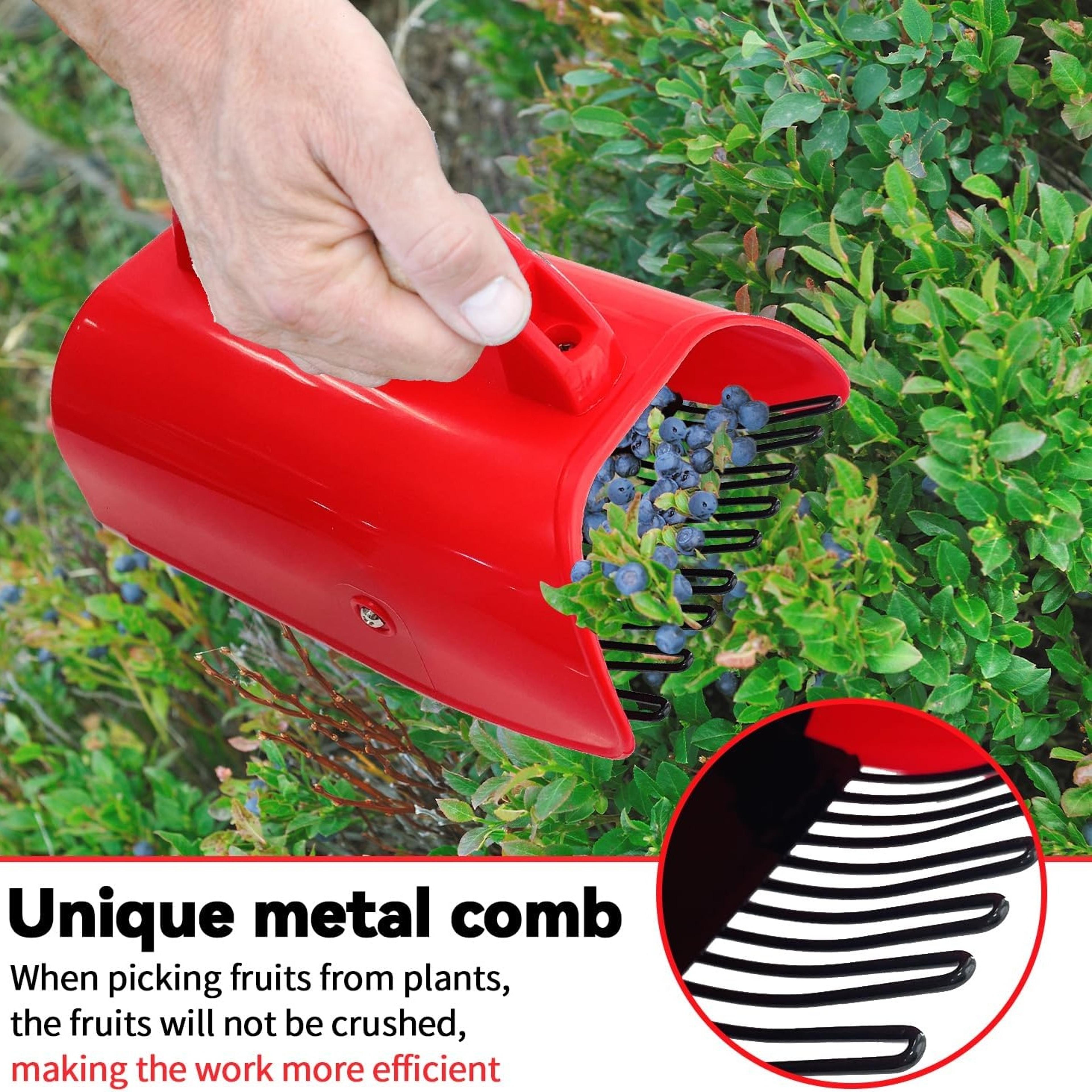 berry picker tool with metal comb easy harvesting scoop for blueberries and wild berries