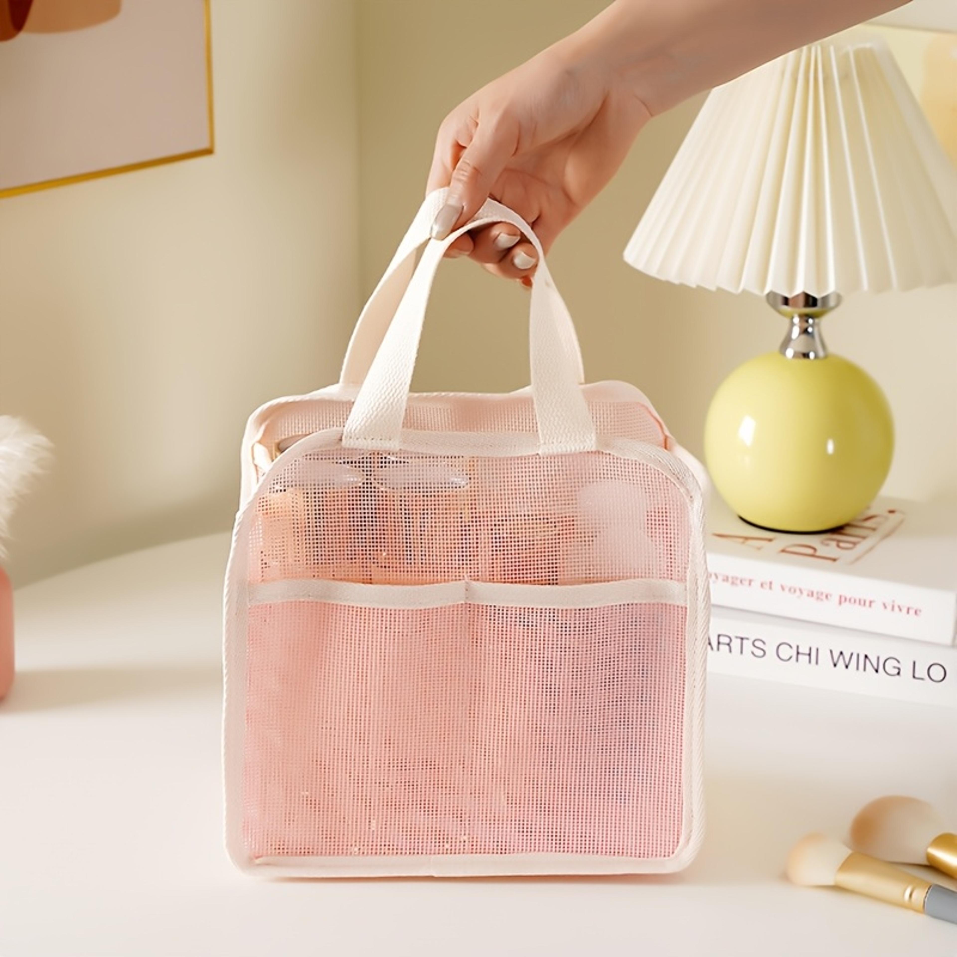 large capacity mesh shower caddy bag portable organizer for beach gym swimming essentials