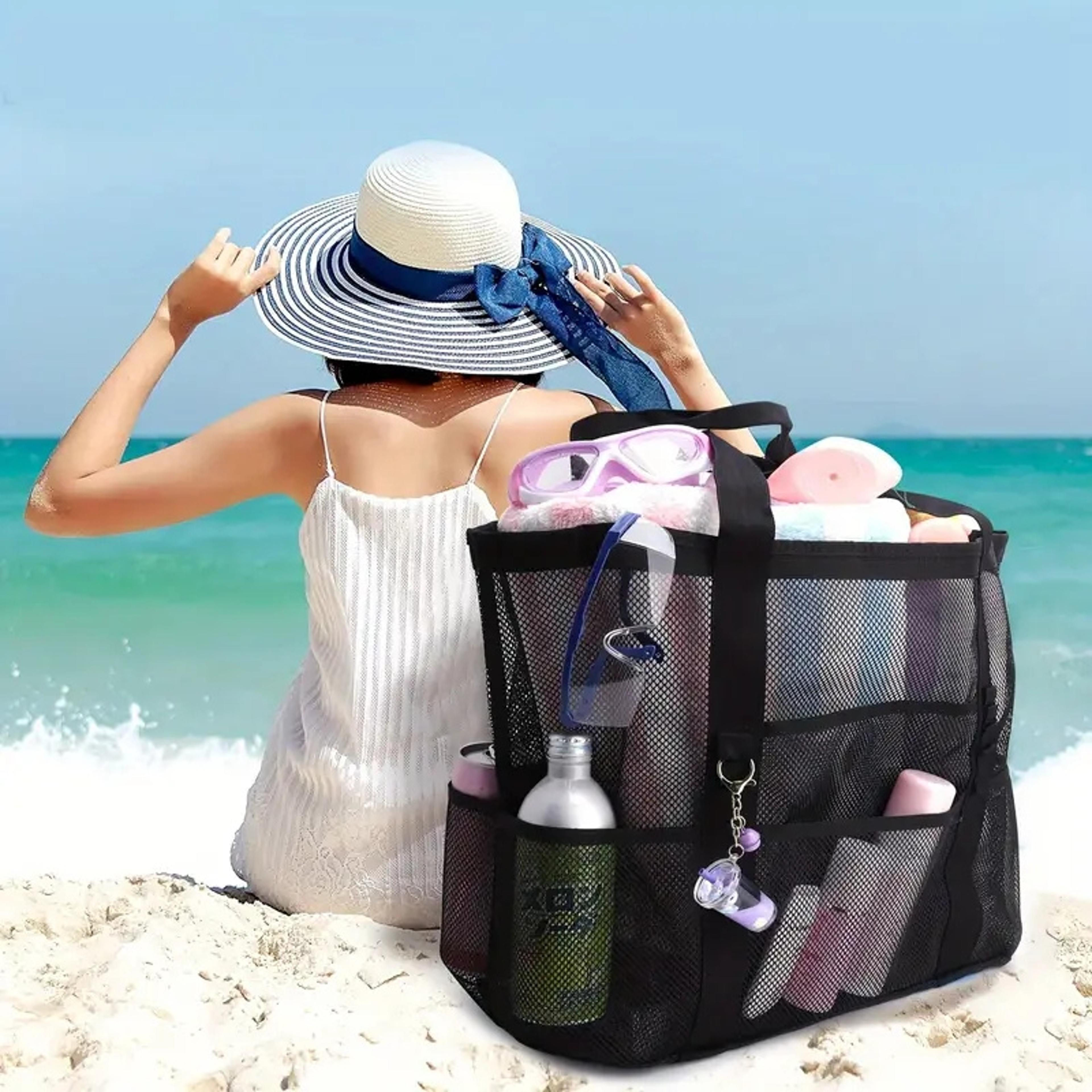 large capacity mesh beach bag waterproof tote for swimming pool gym travel