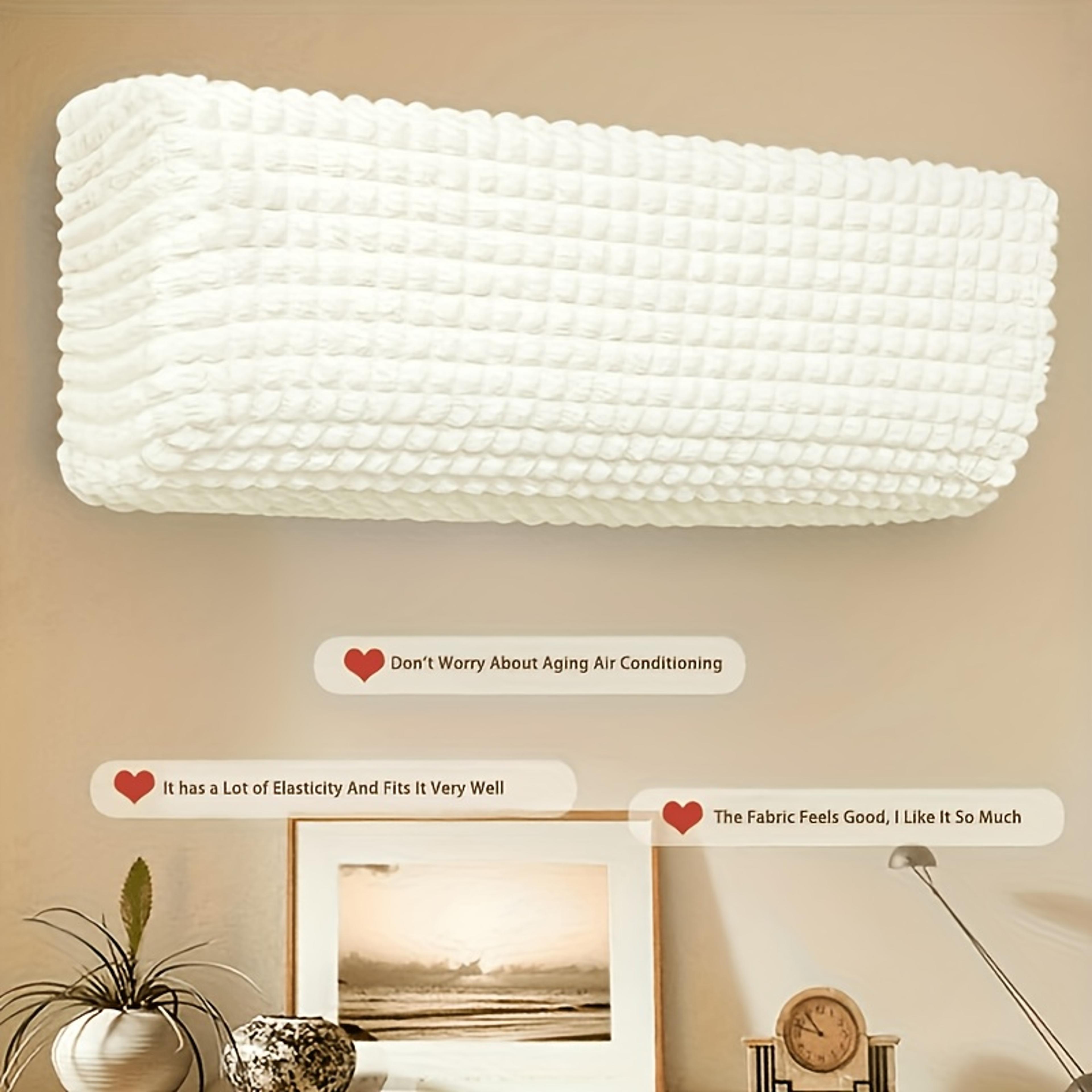 washable checkered ac cover dust protector with elastic fit for wall air conditioners