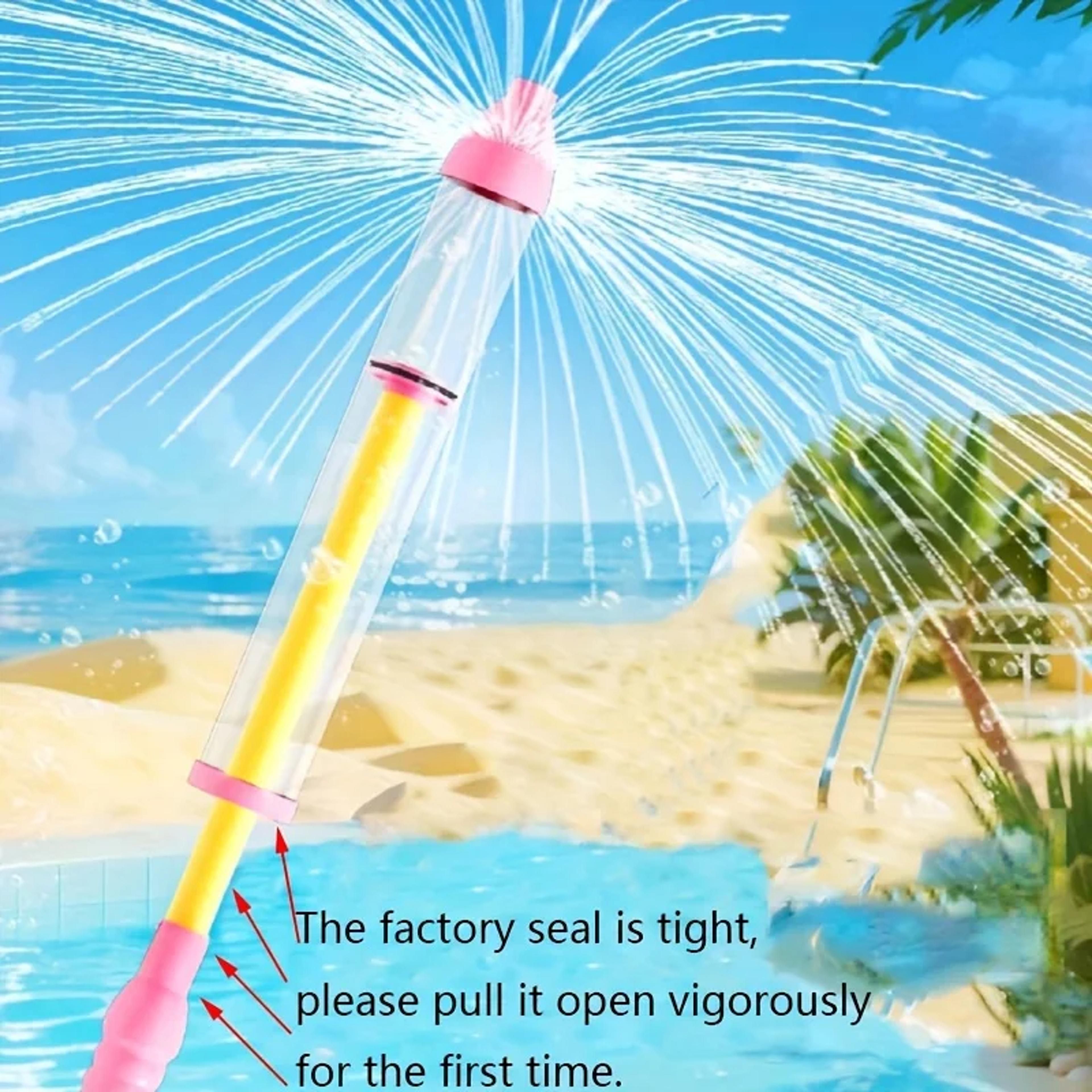 summer fireworks water gun large pull string fountain toy for kids beach pool fun