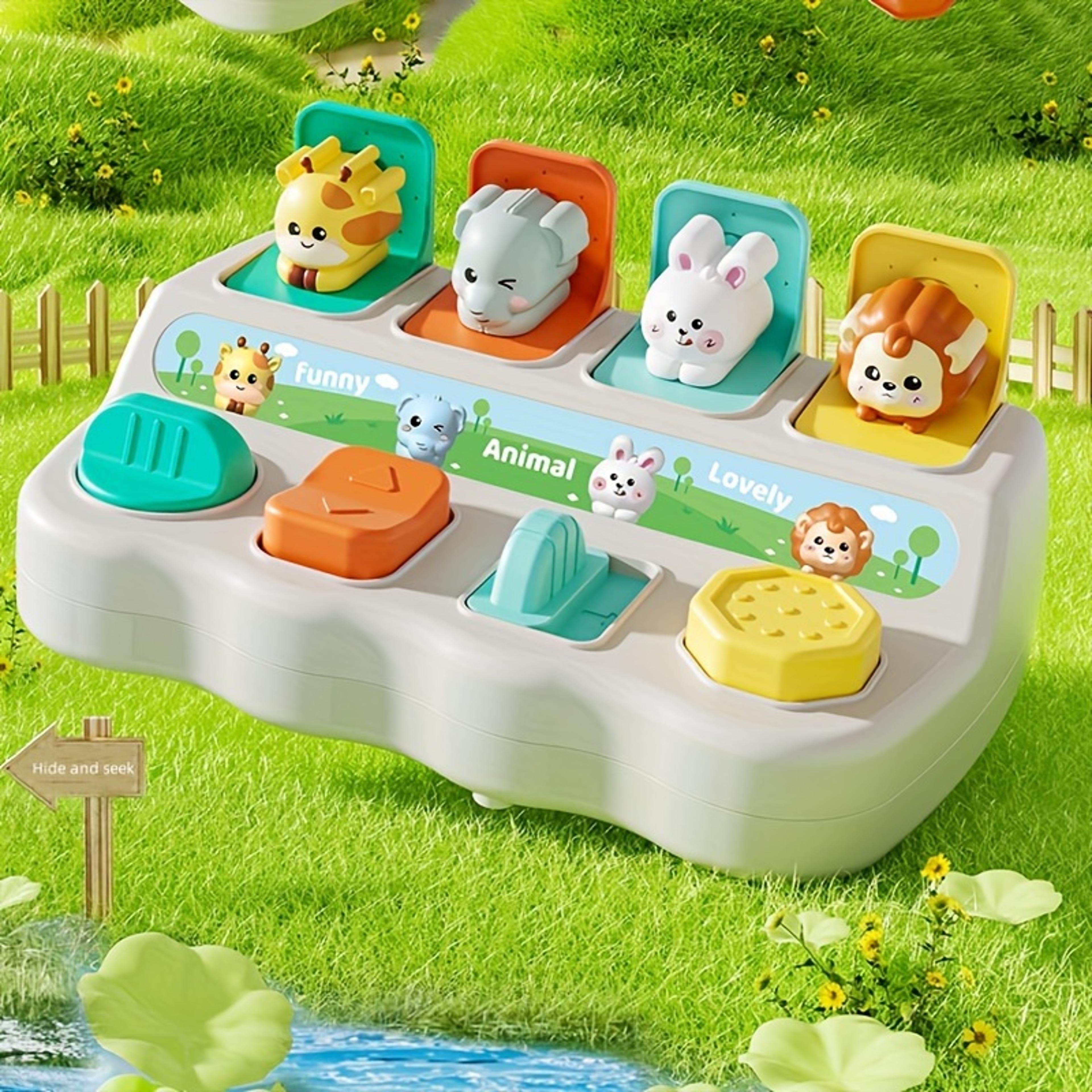 montessori pop up animal toy learning box for kids logic and motor skill development