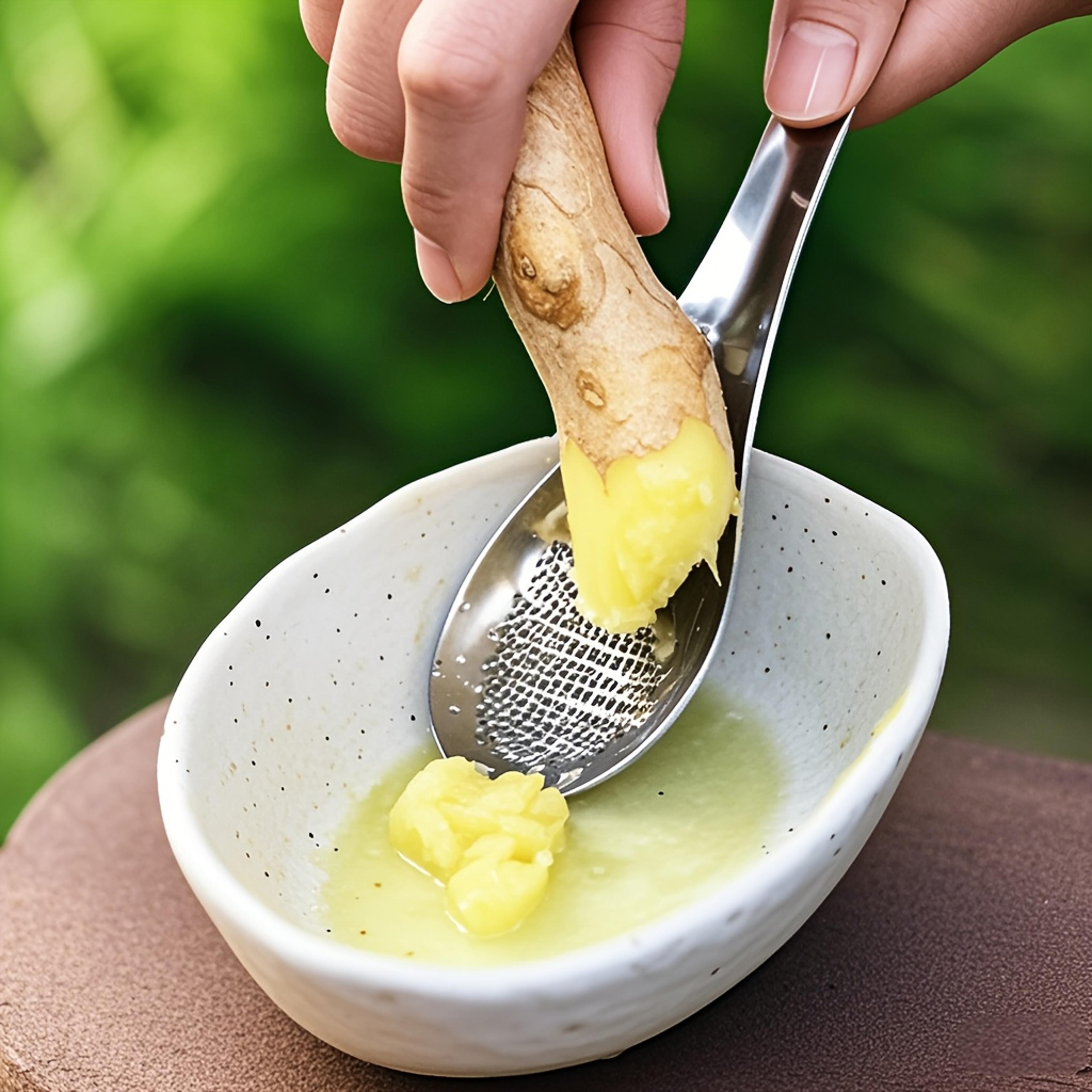 stainless steel garlic ginger grater spoon kitchen tool for easy food prep