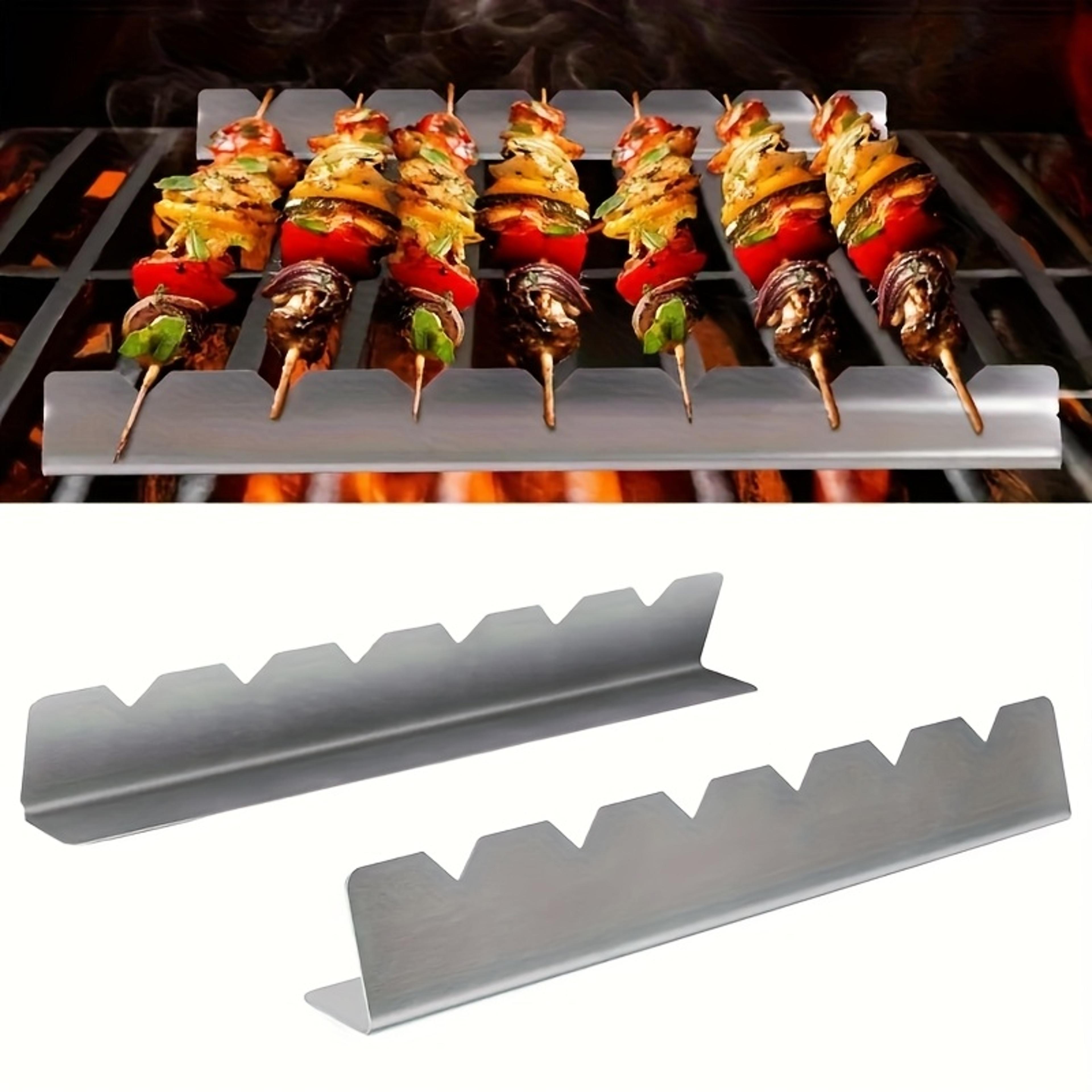 kebab rack skewer holder set bbq grill stand for outdoor cooking