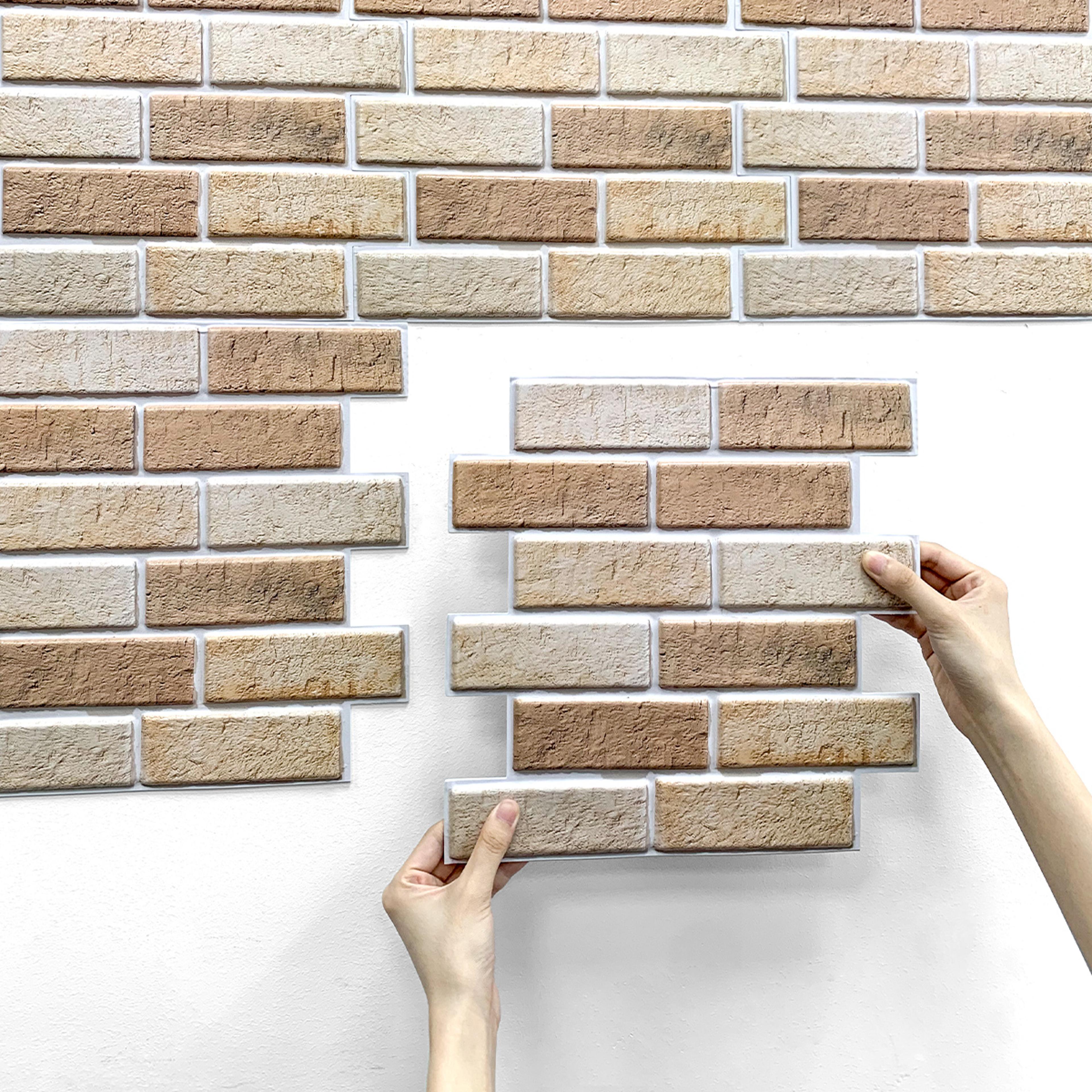 brick wall panels self adhesive peel and stick waterproof tile sticker