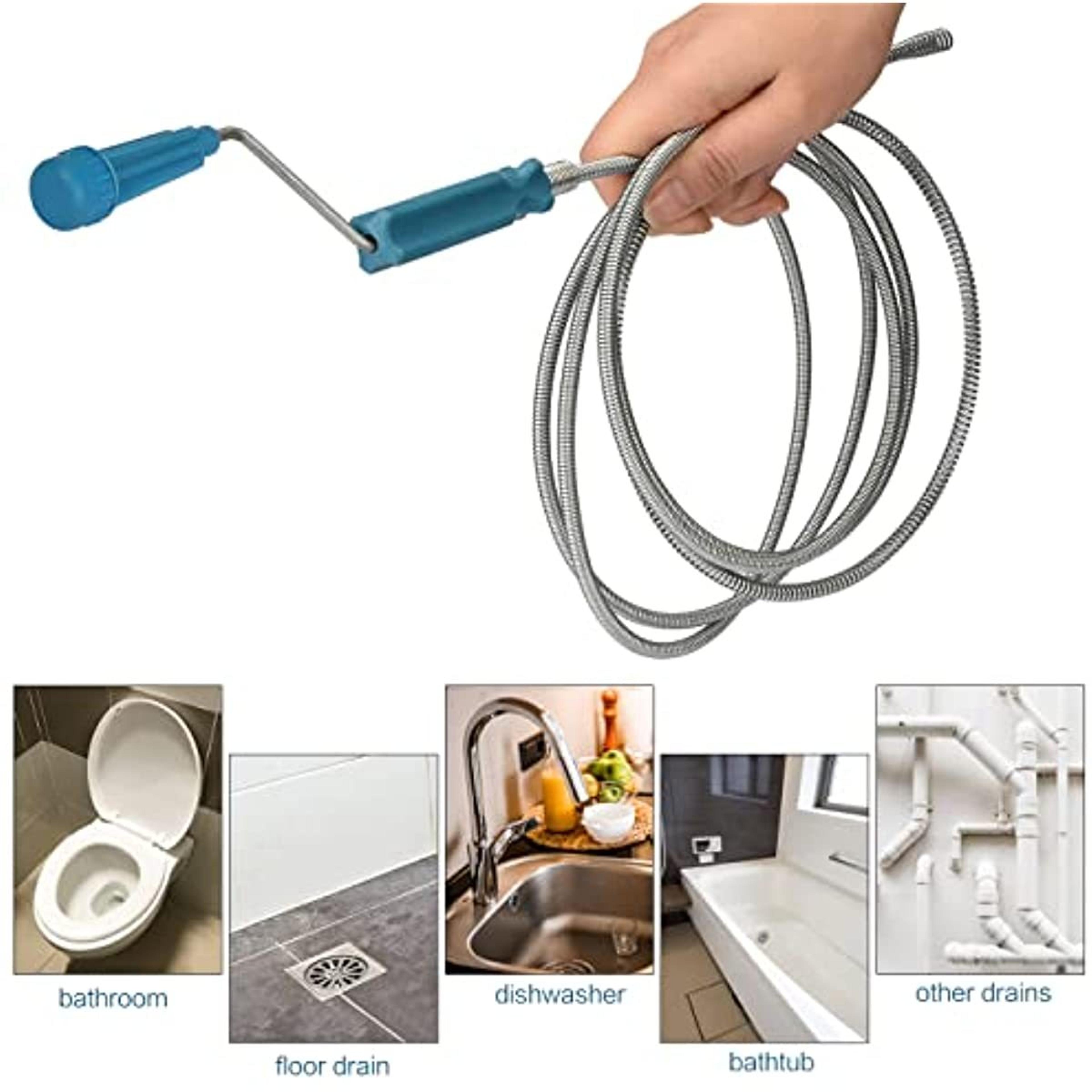 telescopic drain cleaner snake flexible steel pipe dredger for home plumbing