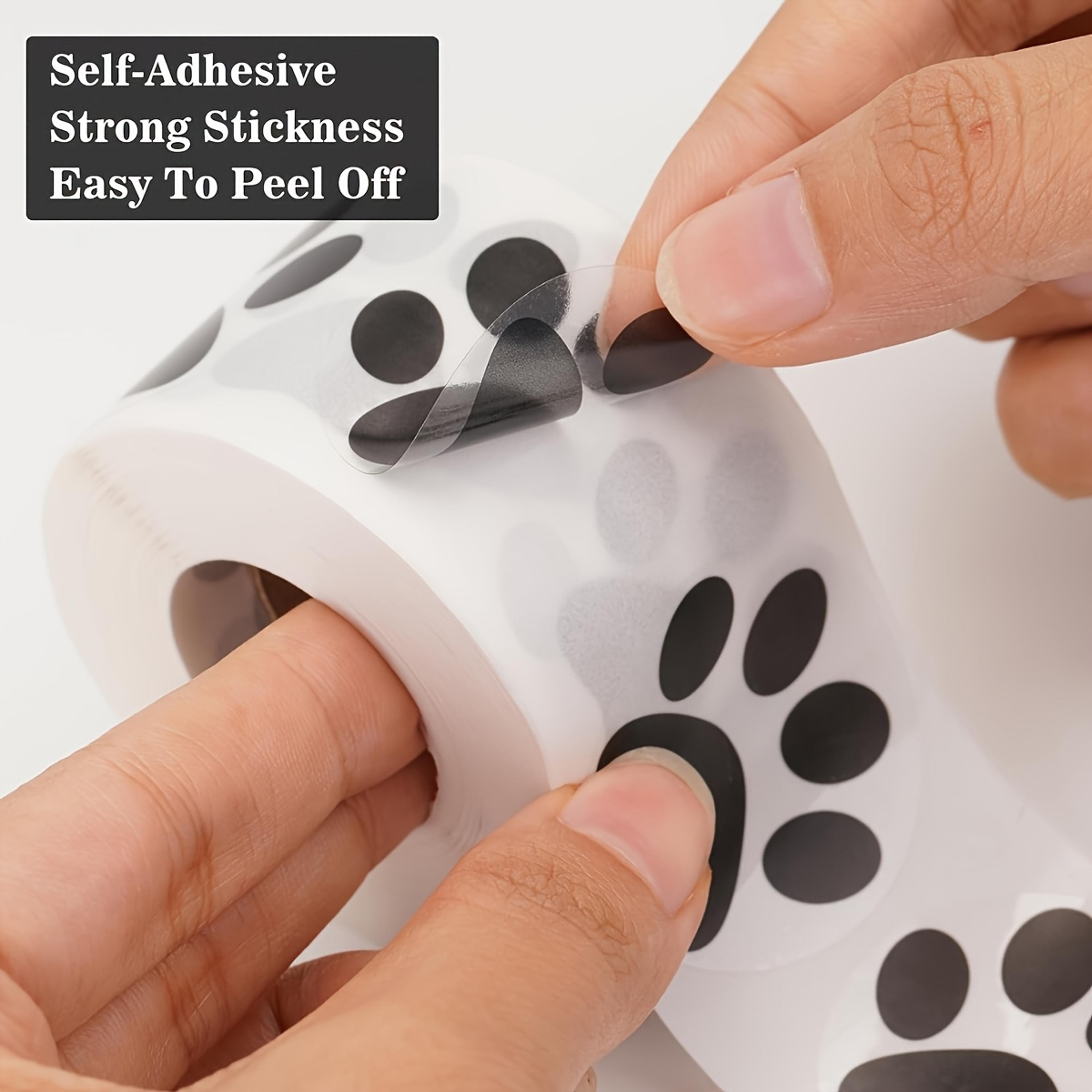 paw print stickers transparent self adhesive pet labels for crafts and decoration