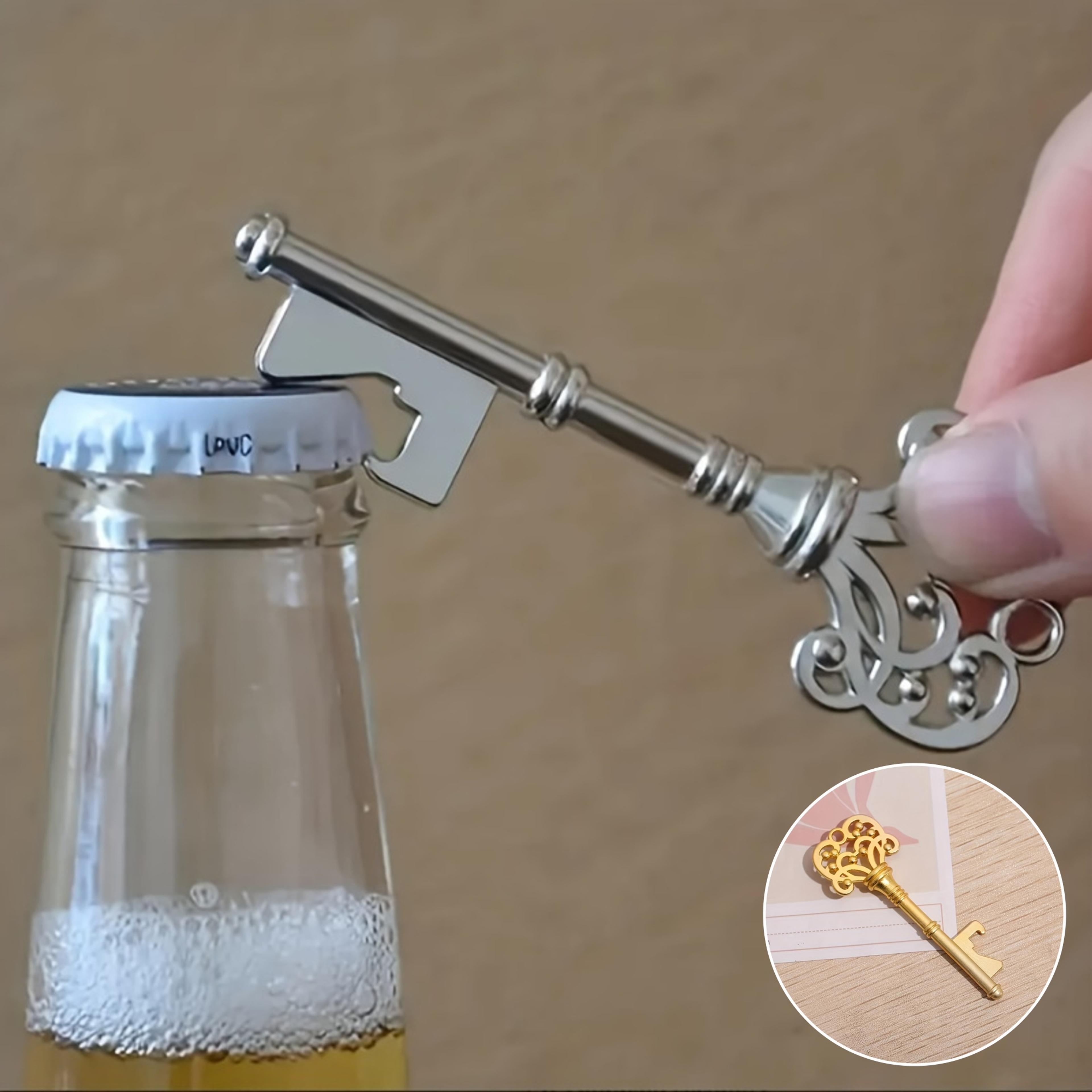retro crown key bottle opener keychain gift for bars homes and parties