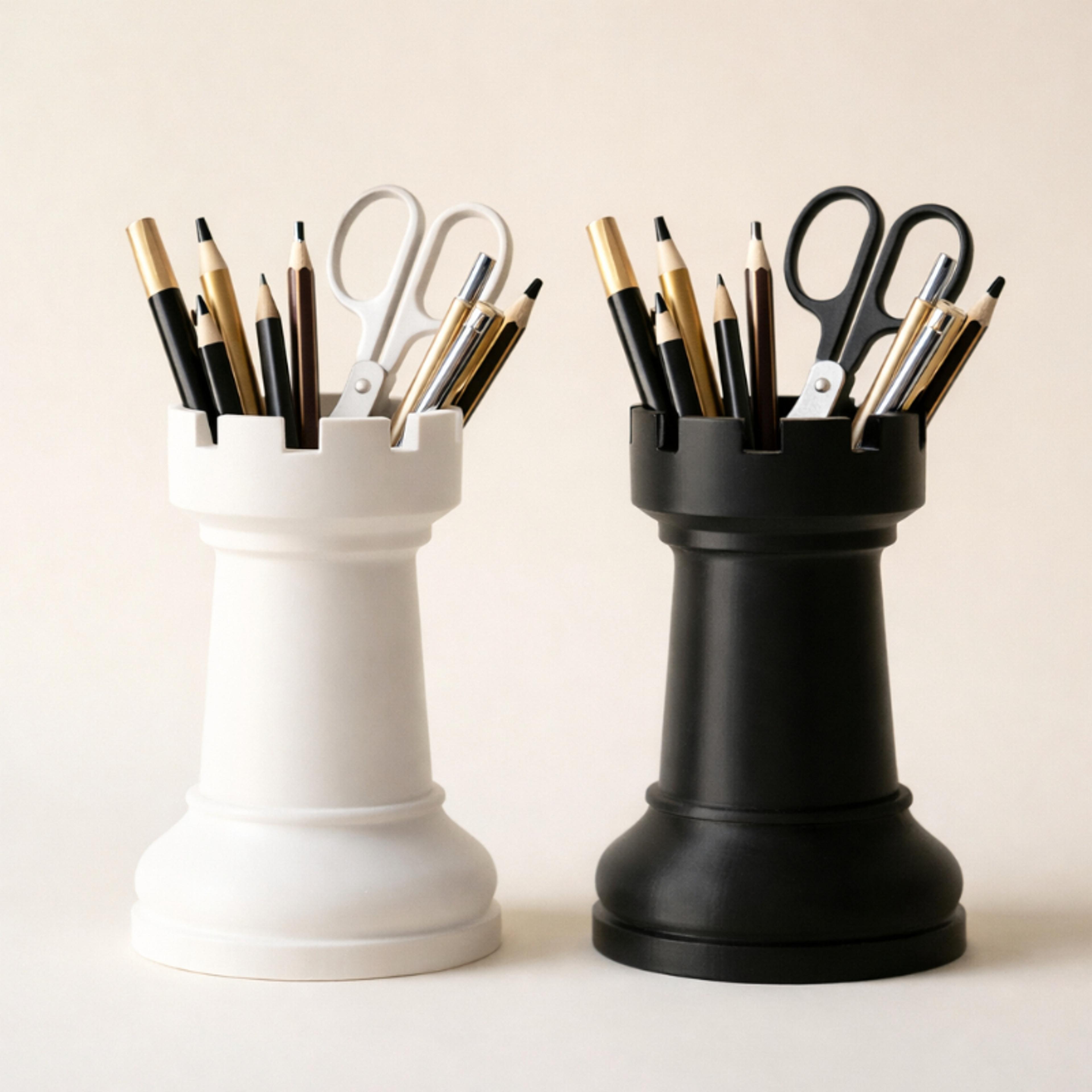 chess design desktop storage organizer pen holder and cosmetic box for office and home