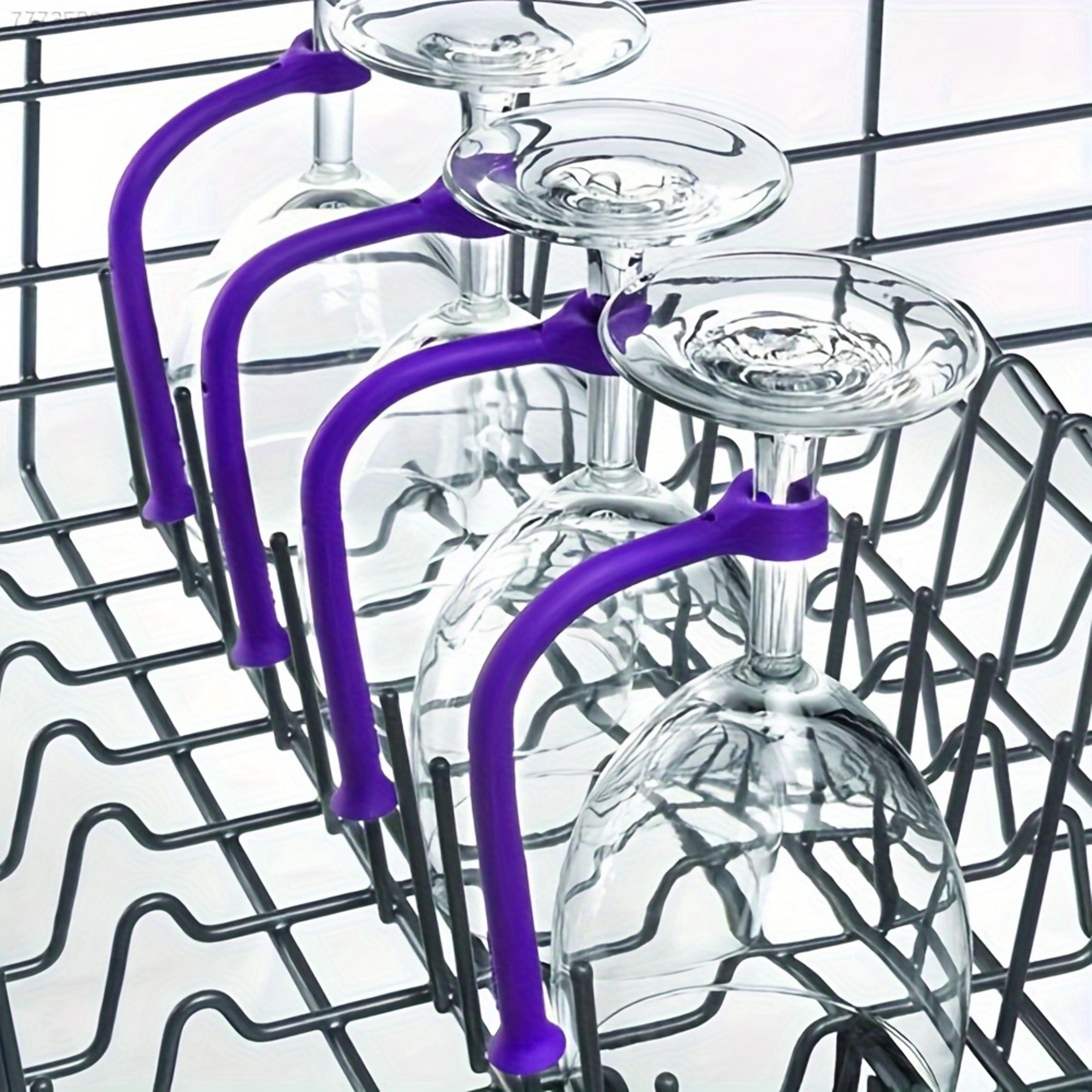 wine glass holder rack flexible non slip dishwasher safe storage organizer for tall glasses and bottles