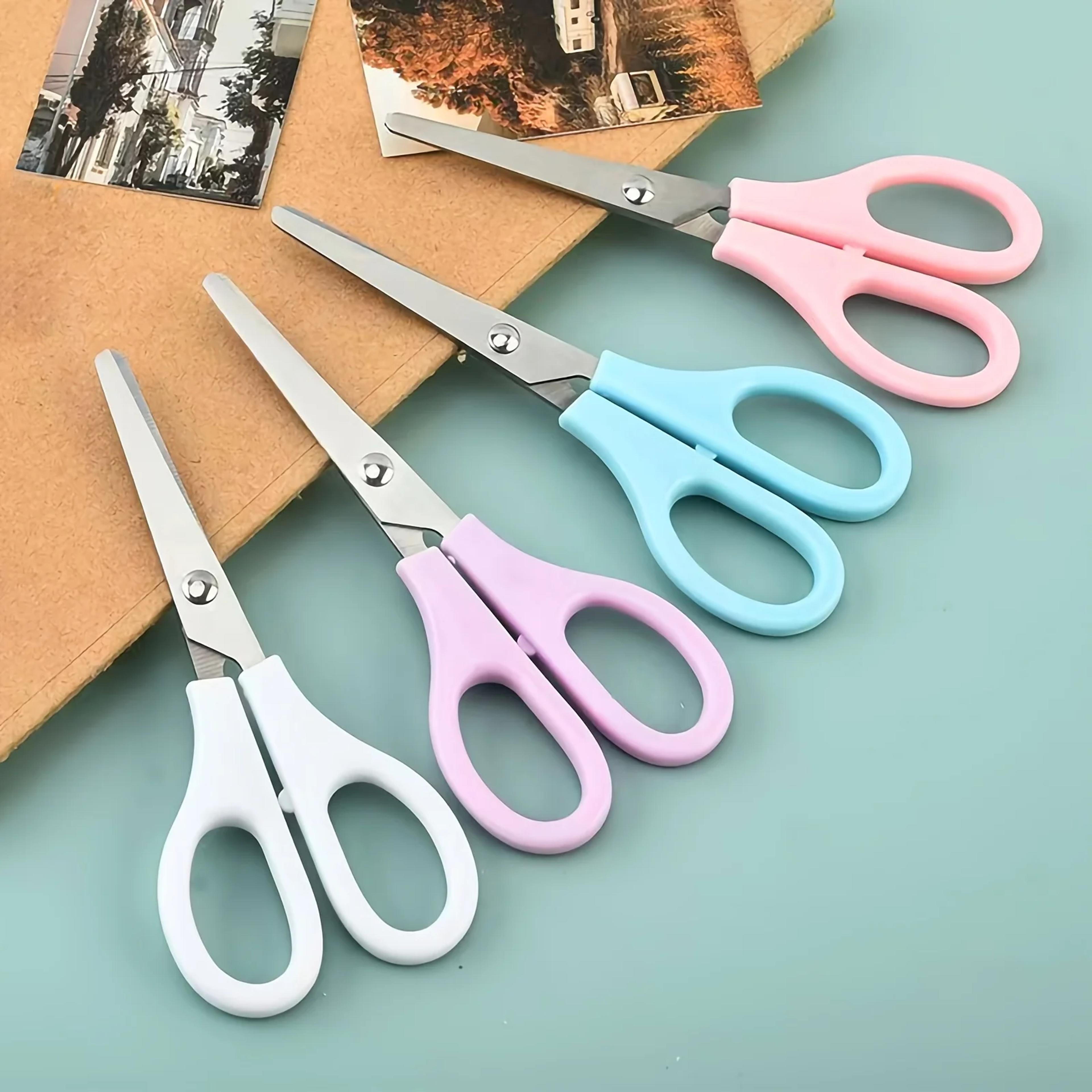 stainless steel round tip scissors sharp precision cutting tool for home office and crafts