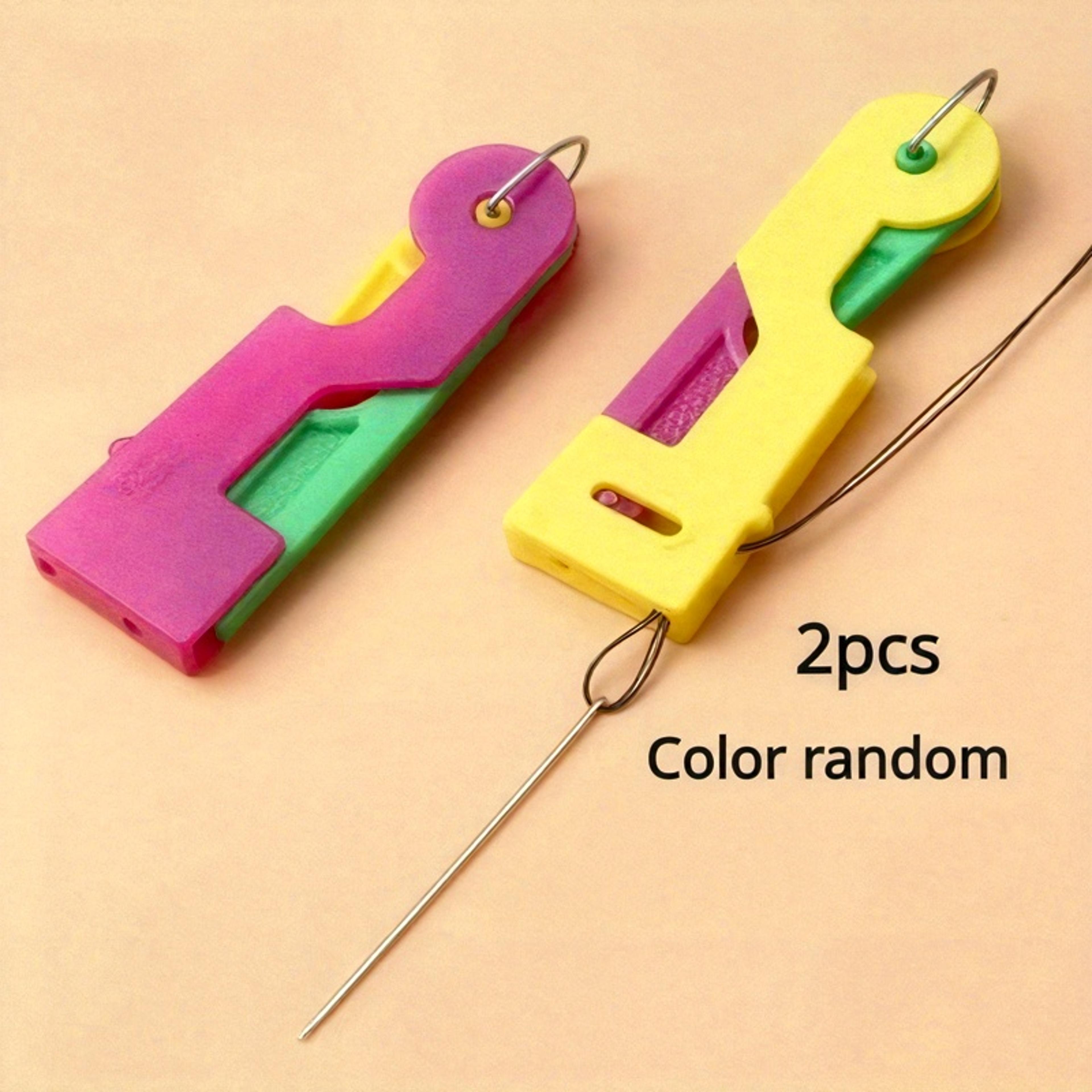 automatic needle threader tool one touch sewing aid for seniors and low vision users