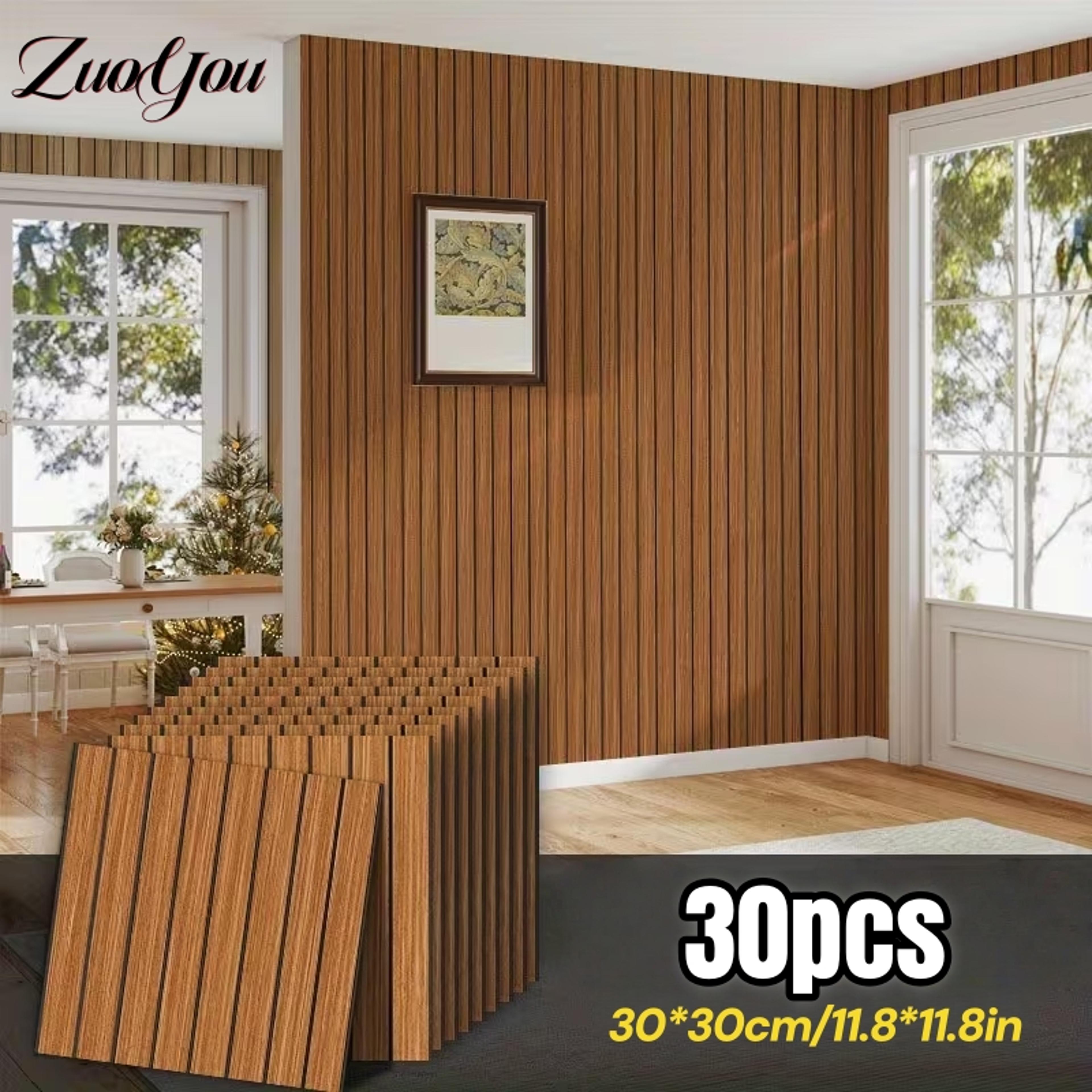 grooved wood grain wall panels self adhesive wallpaper for luxury interior decor