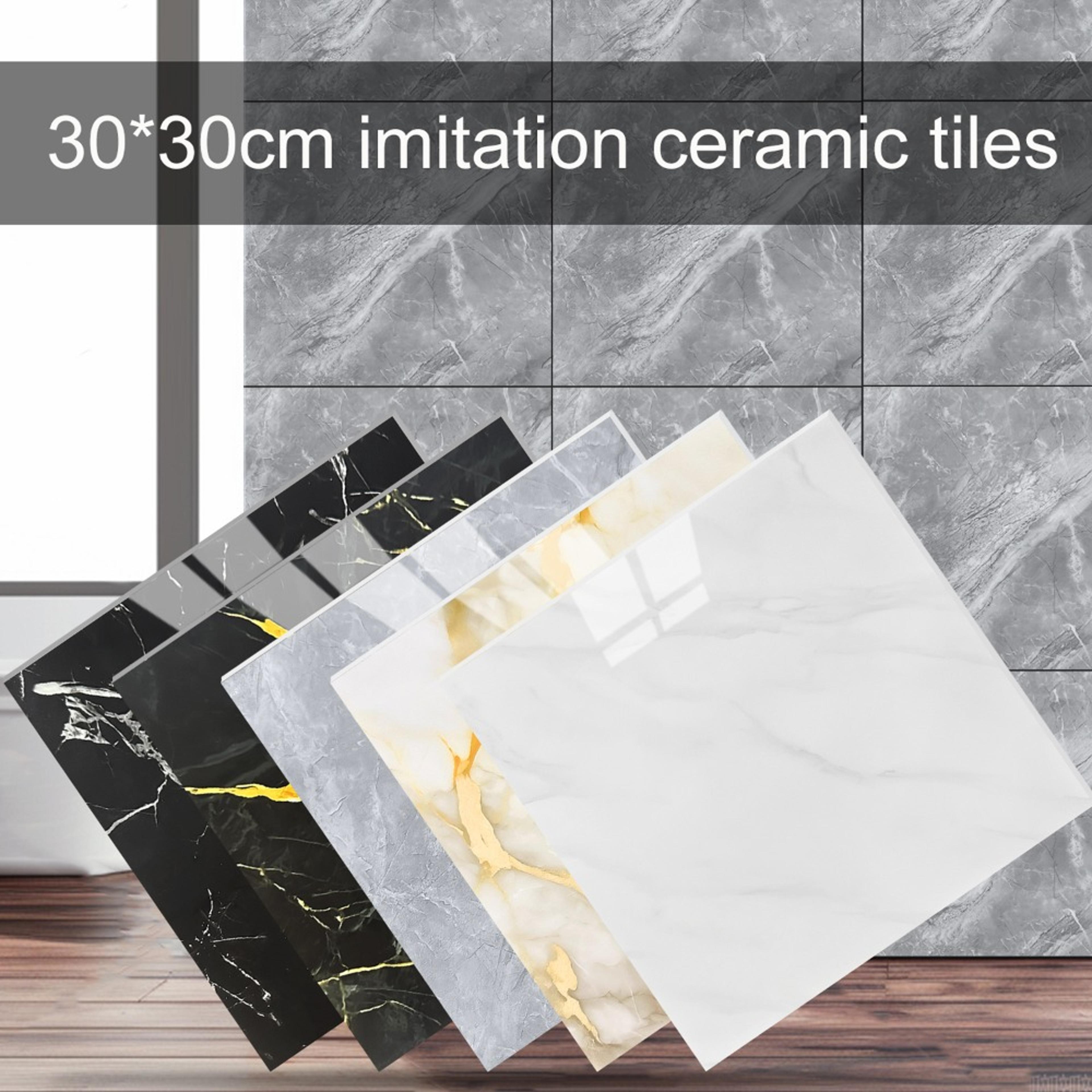 tile wall stickers waterproof self adhesive kitchen bathroom decor panels