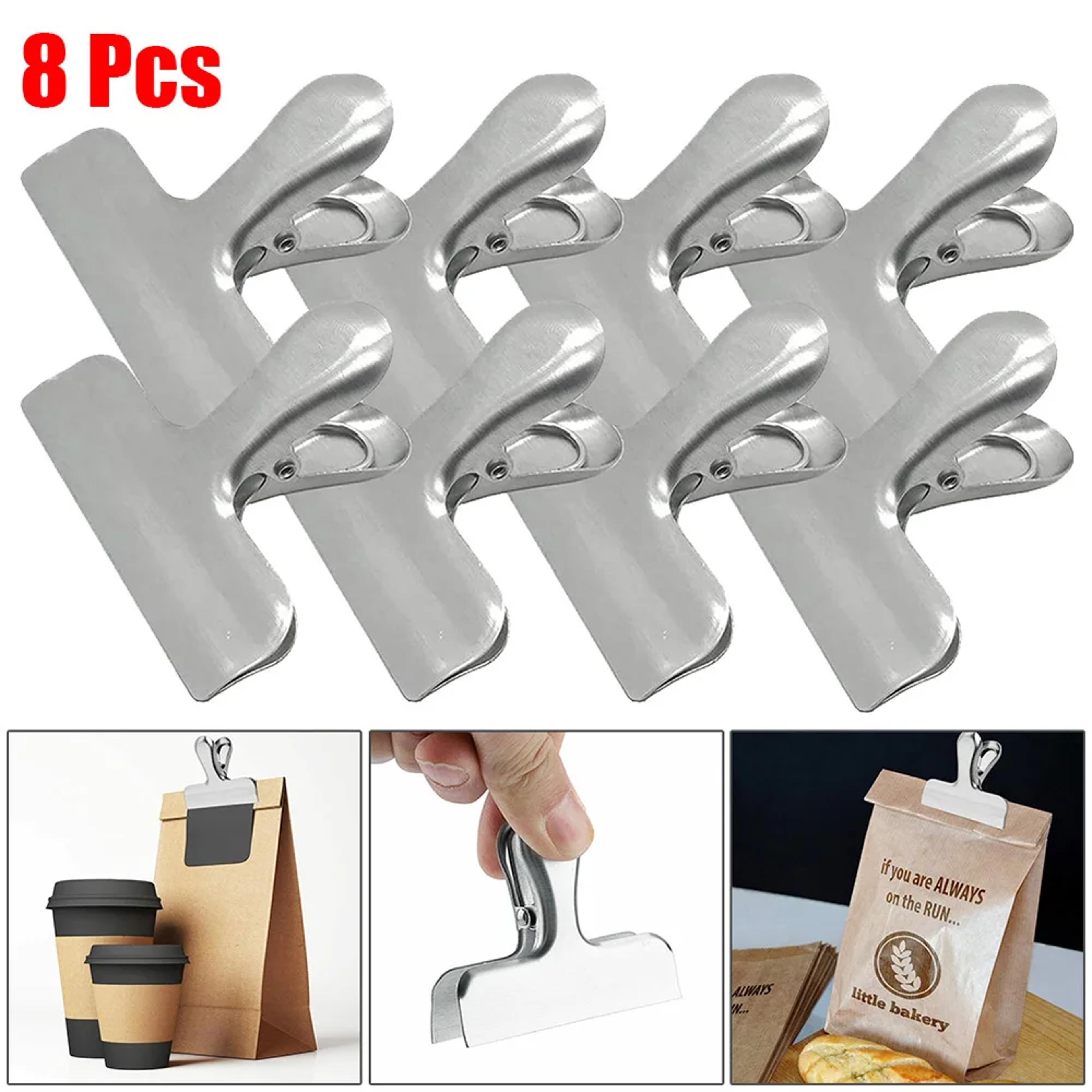 stainless steel bag sealing clips for fresh food storage & kitchen organization