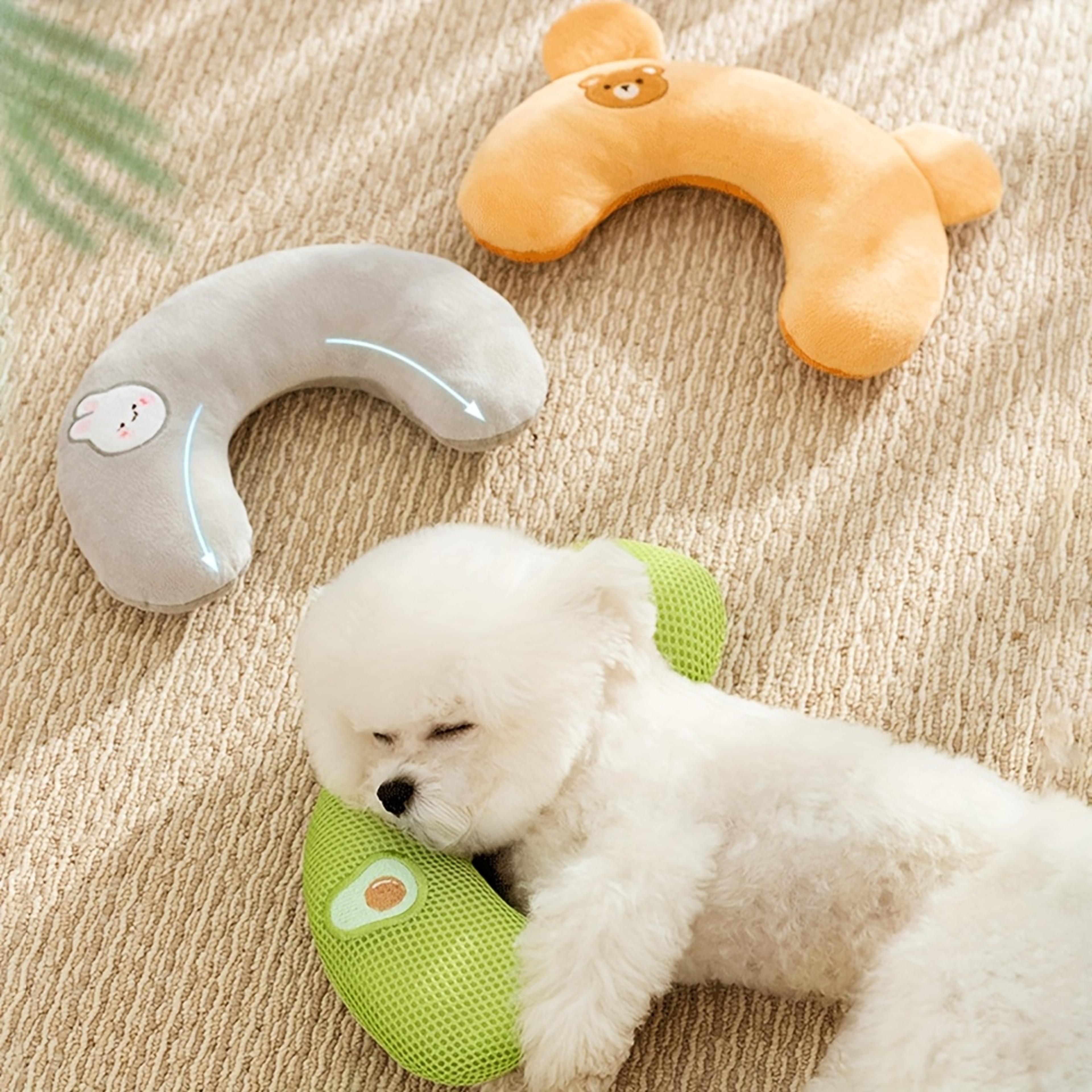 comfort u shaped dog pillow plush pet sleeping cushion for neck support