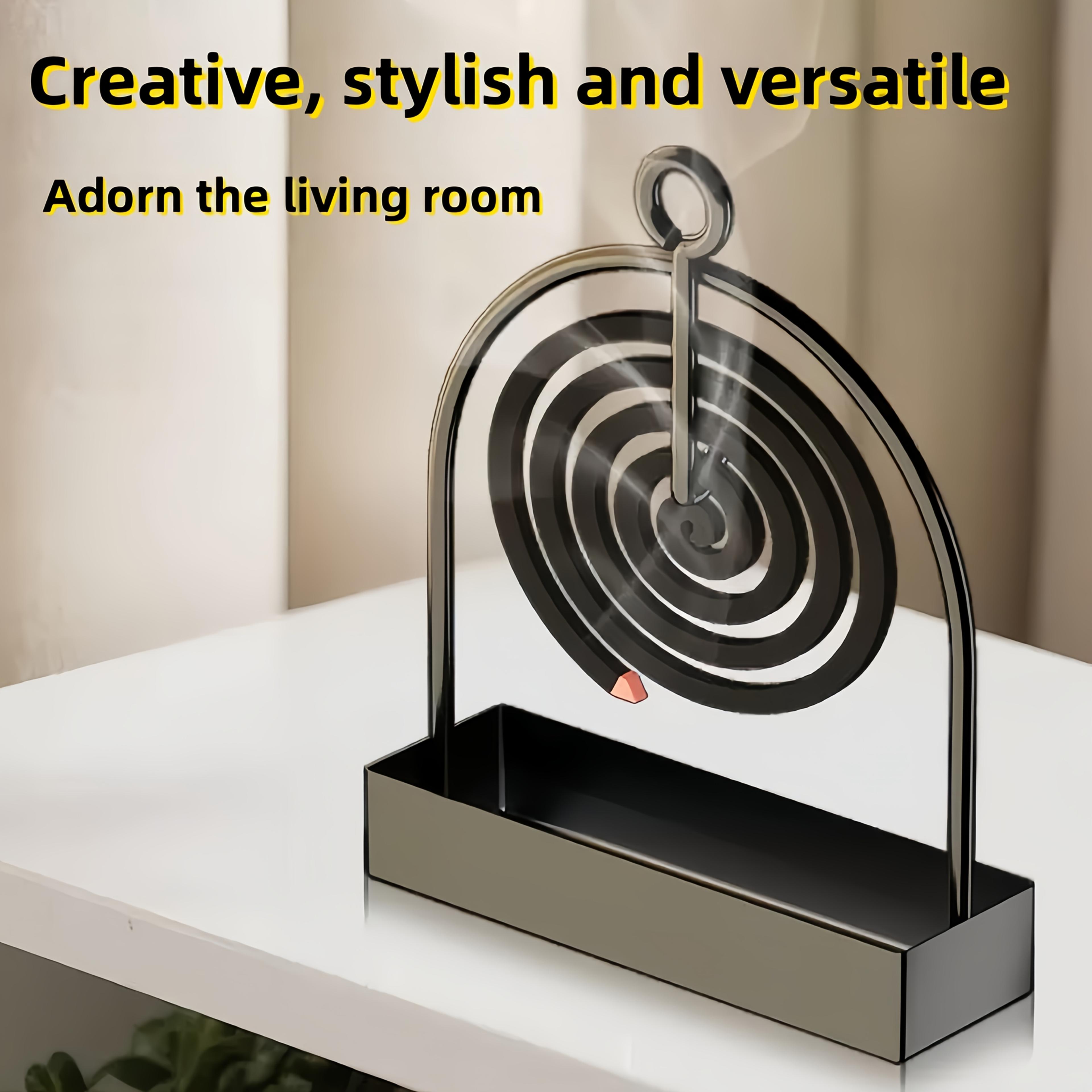 modern iron mosquito coil holder incense burner frame for home patio outdoor use