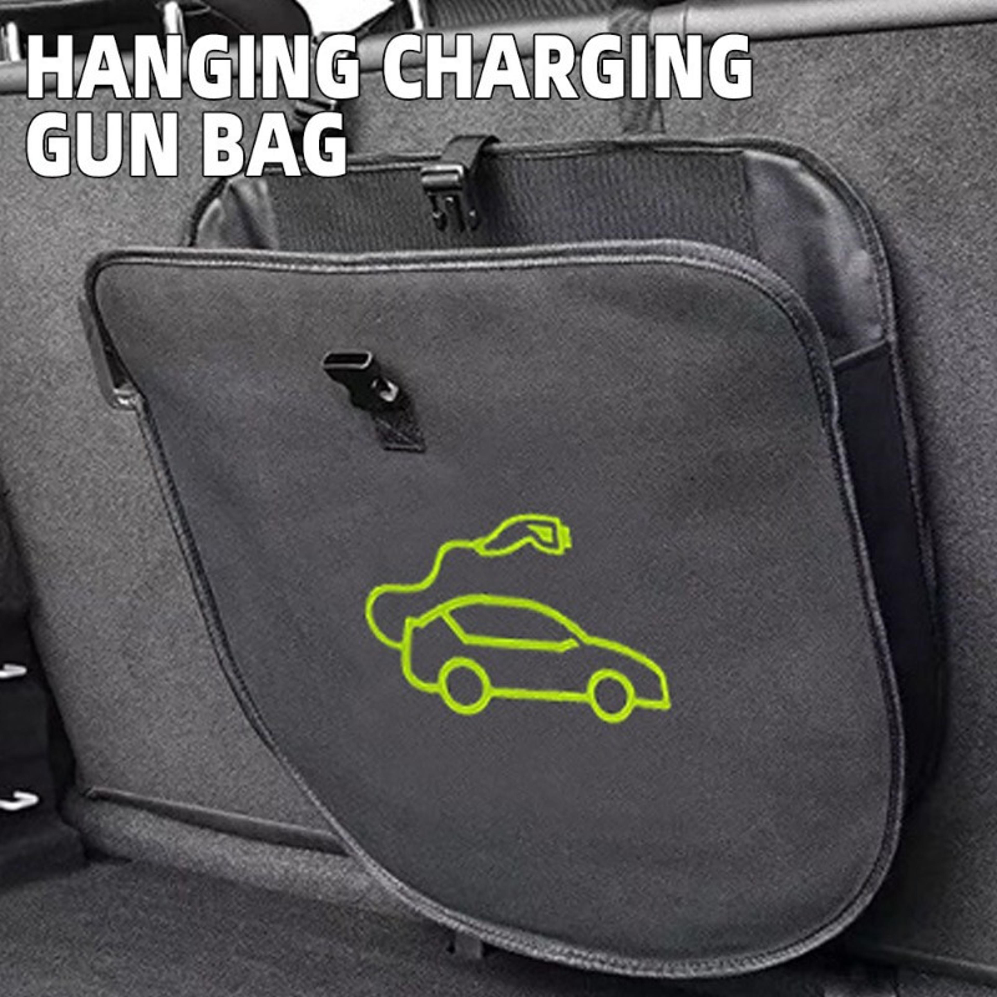 black car cable organizer bag hanging charger storage pouch for vehicle trunk and interior