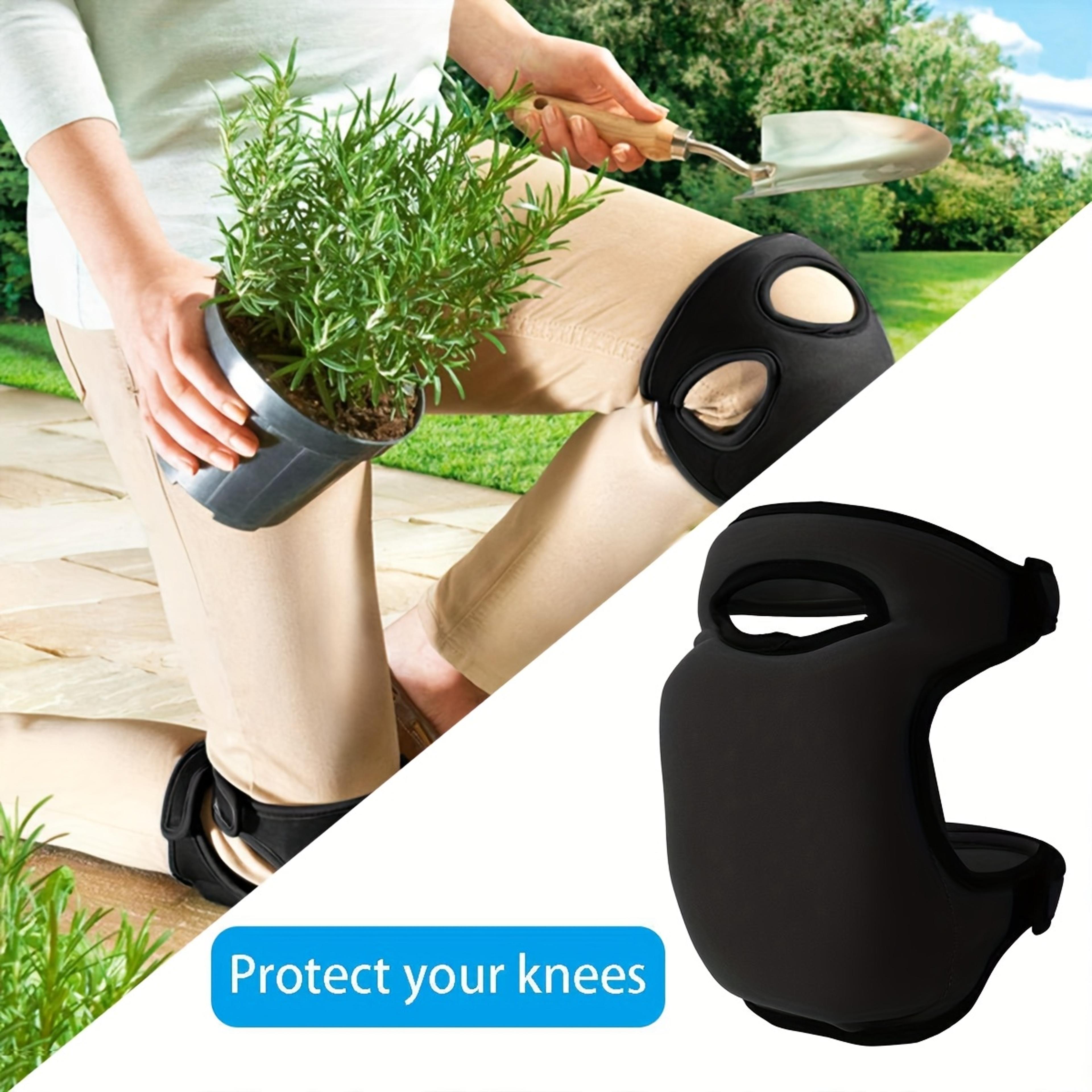 extra thick memory foam gardening knee pads with adjustable straps