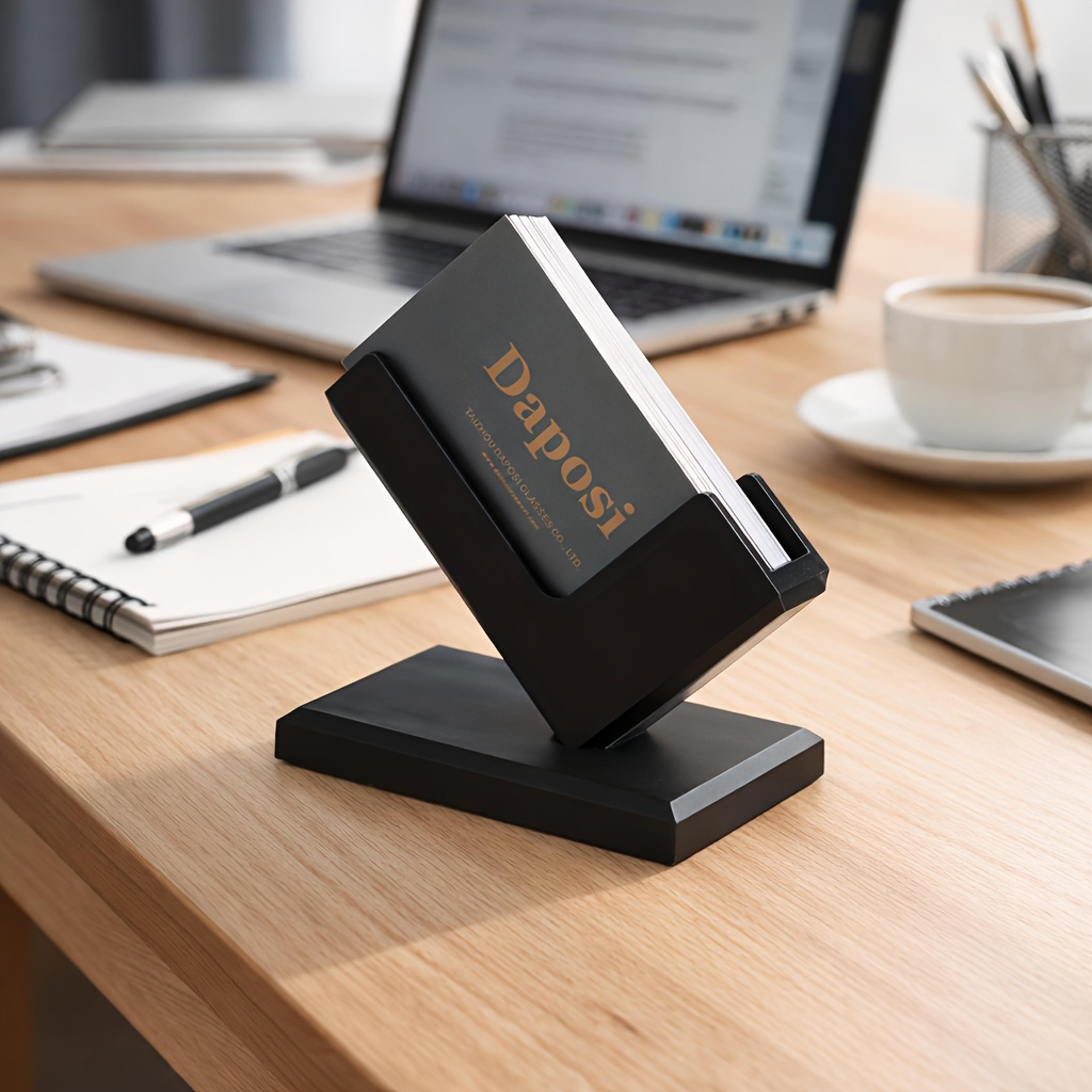 minimalist business card holder desk organizer for modern office