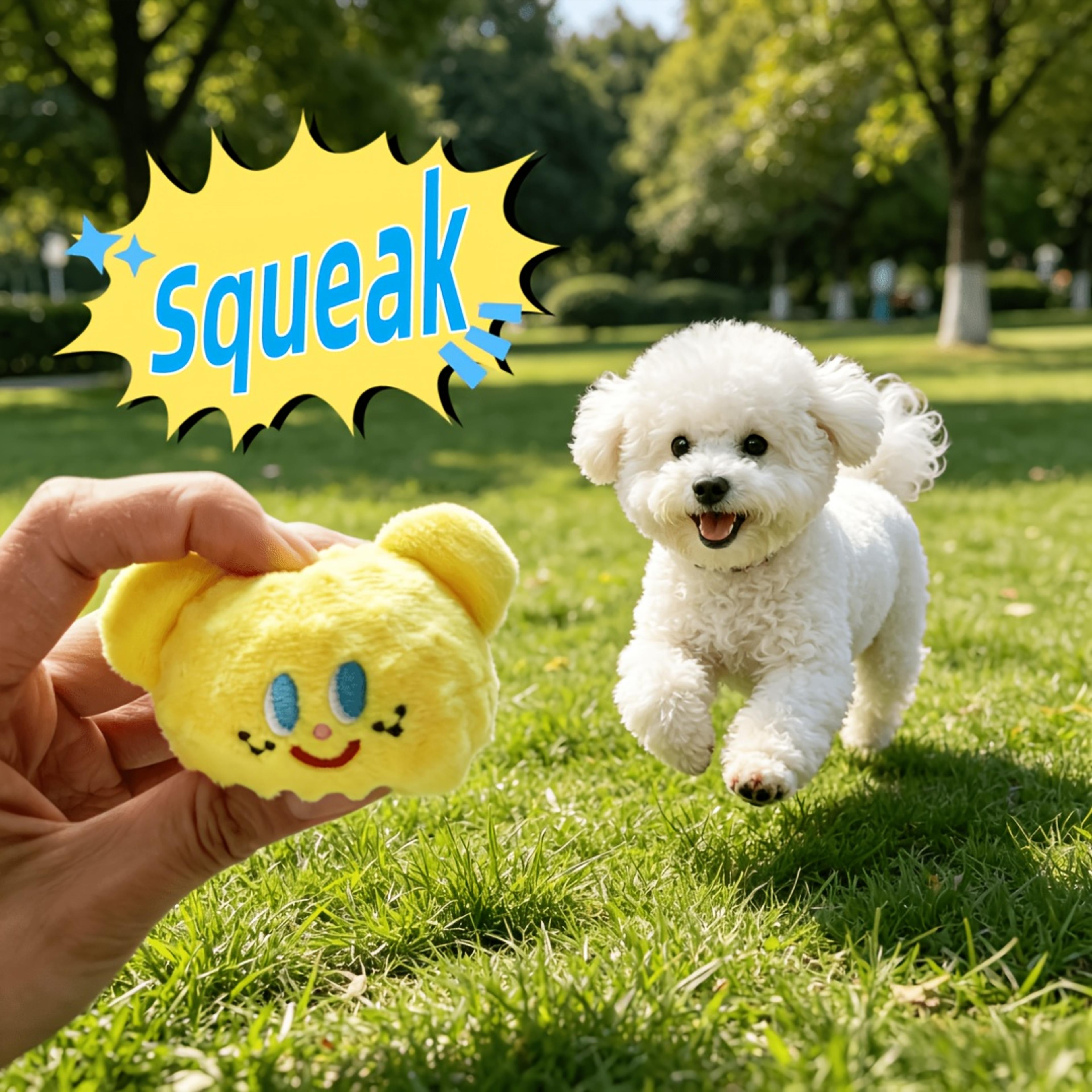 durable squeaky dog ball toy chew resistant interactive fetch ball for puppies