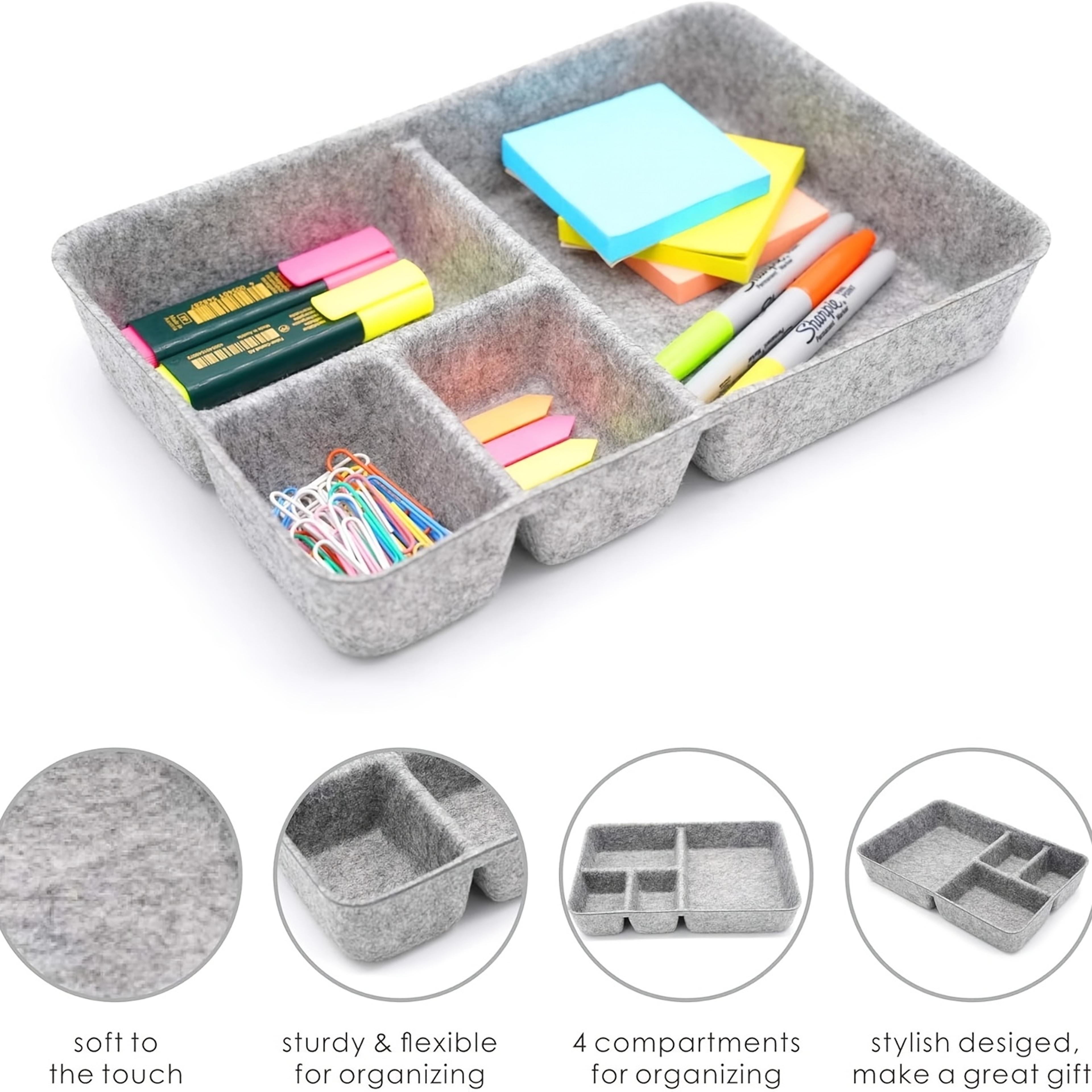 felt drawer organizer storage tray for desks
