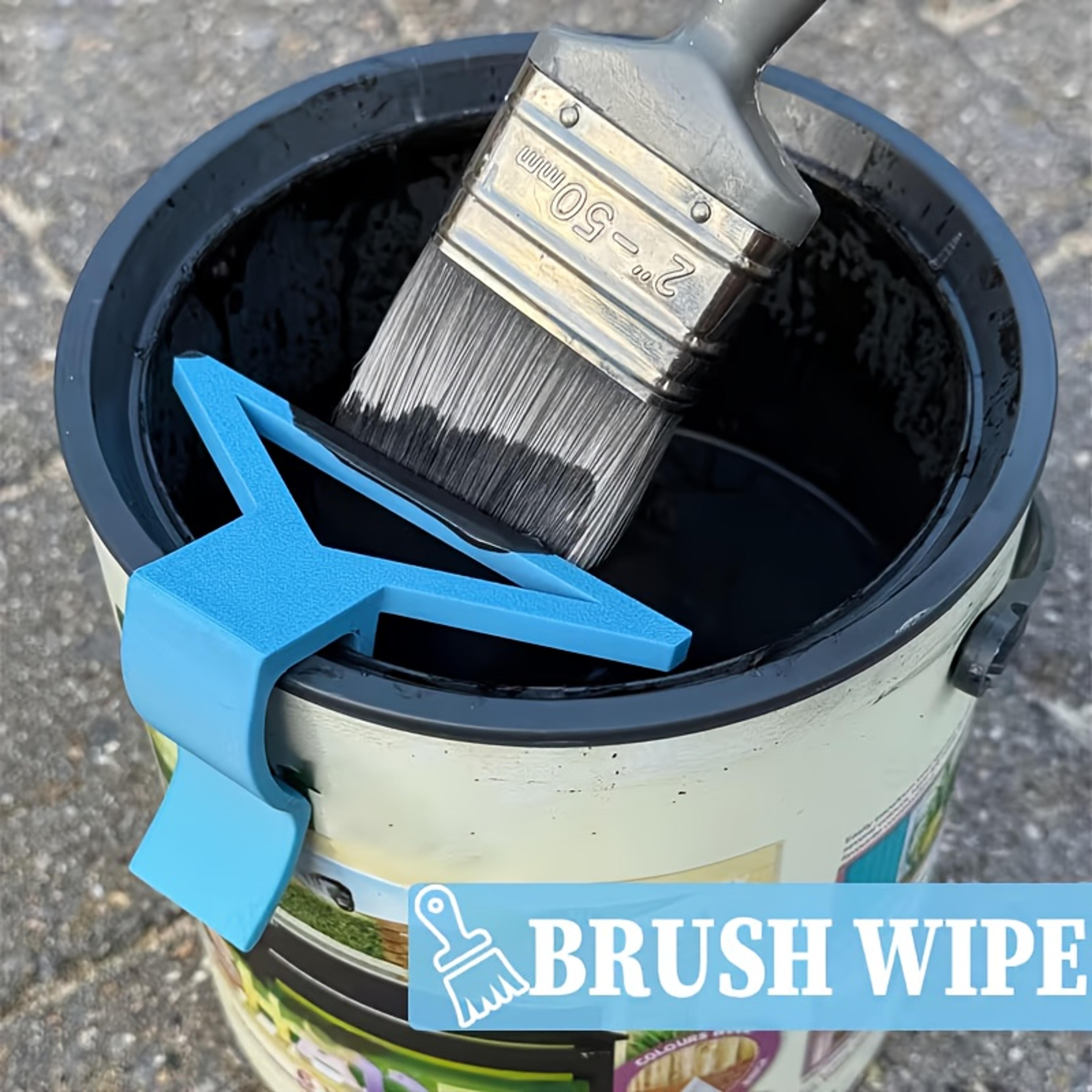 paint can brush cleaner clip with anti drip paint holder & paint can scraper