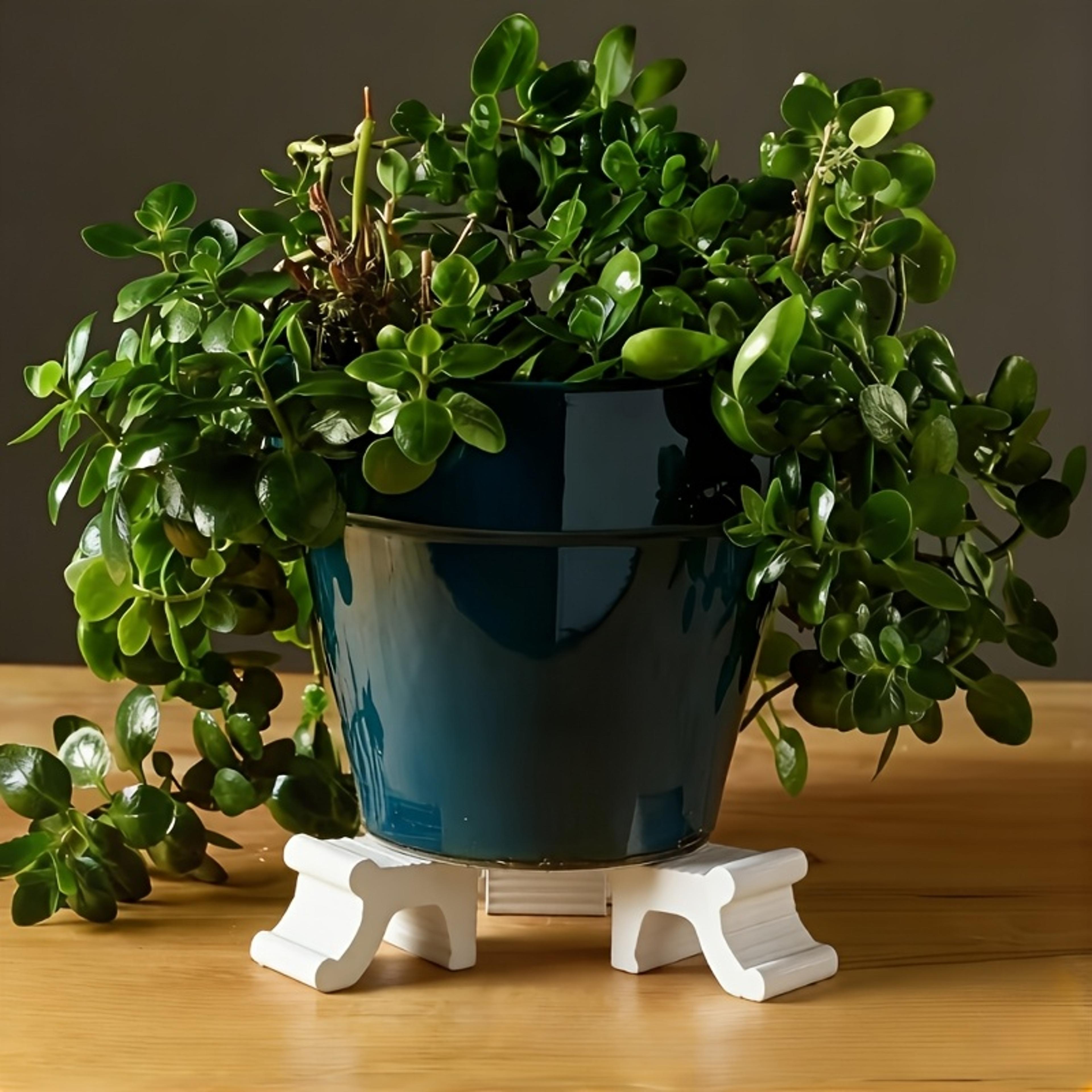 heavy duty plant pot feet set anti rust flower pot risers for better drainage & plant support
