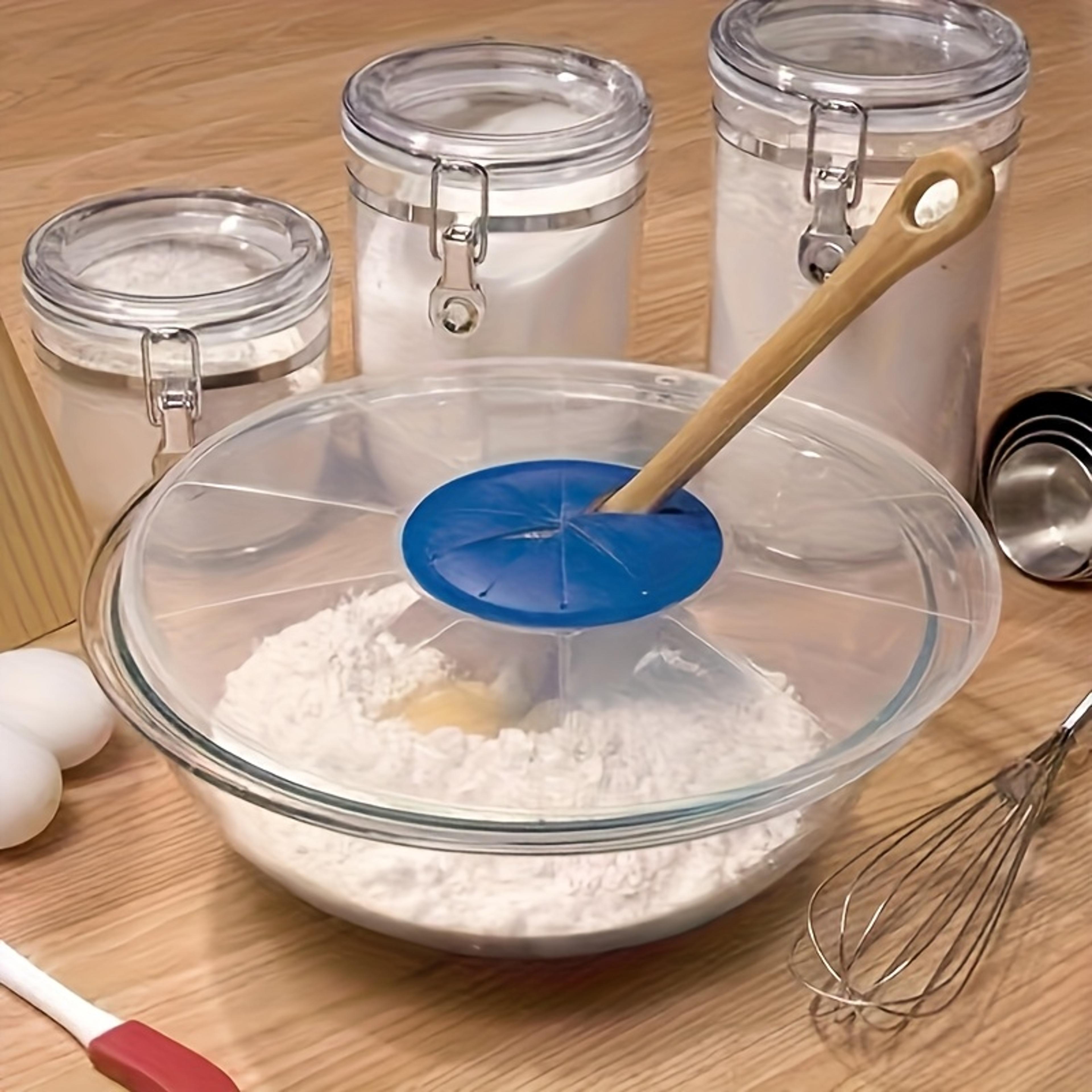 silicone mixing bowl cover mixer splatter guard for whisking and baking